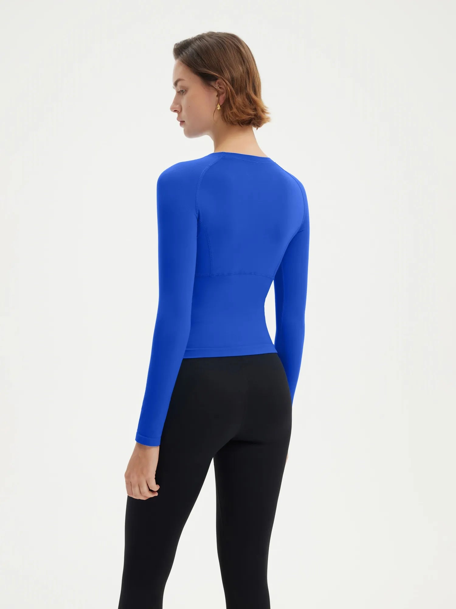 Seamless Crew Neck Workout Shirt - Long Sleeve