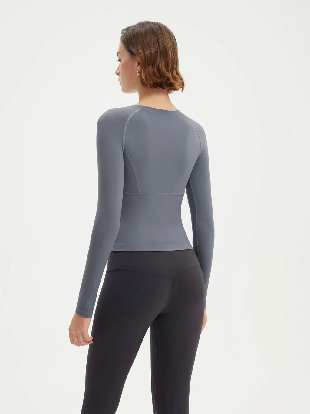 Seamless Crew Neck Workout Shirt - Long Sleeve