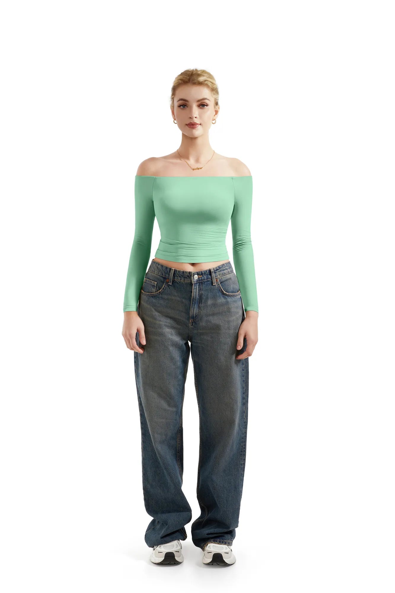 Buttery Soft Off Shoulder Shirt - Long Sleeve