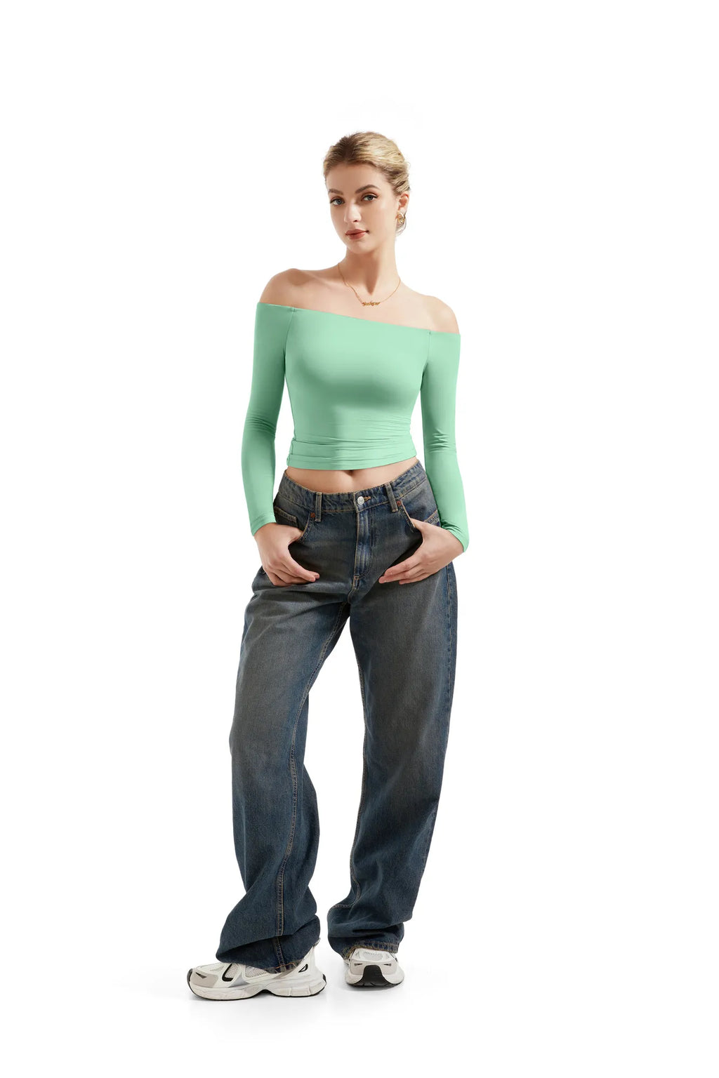 Buttery Soft Off Shoulder Shirt - Long Sleeve