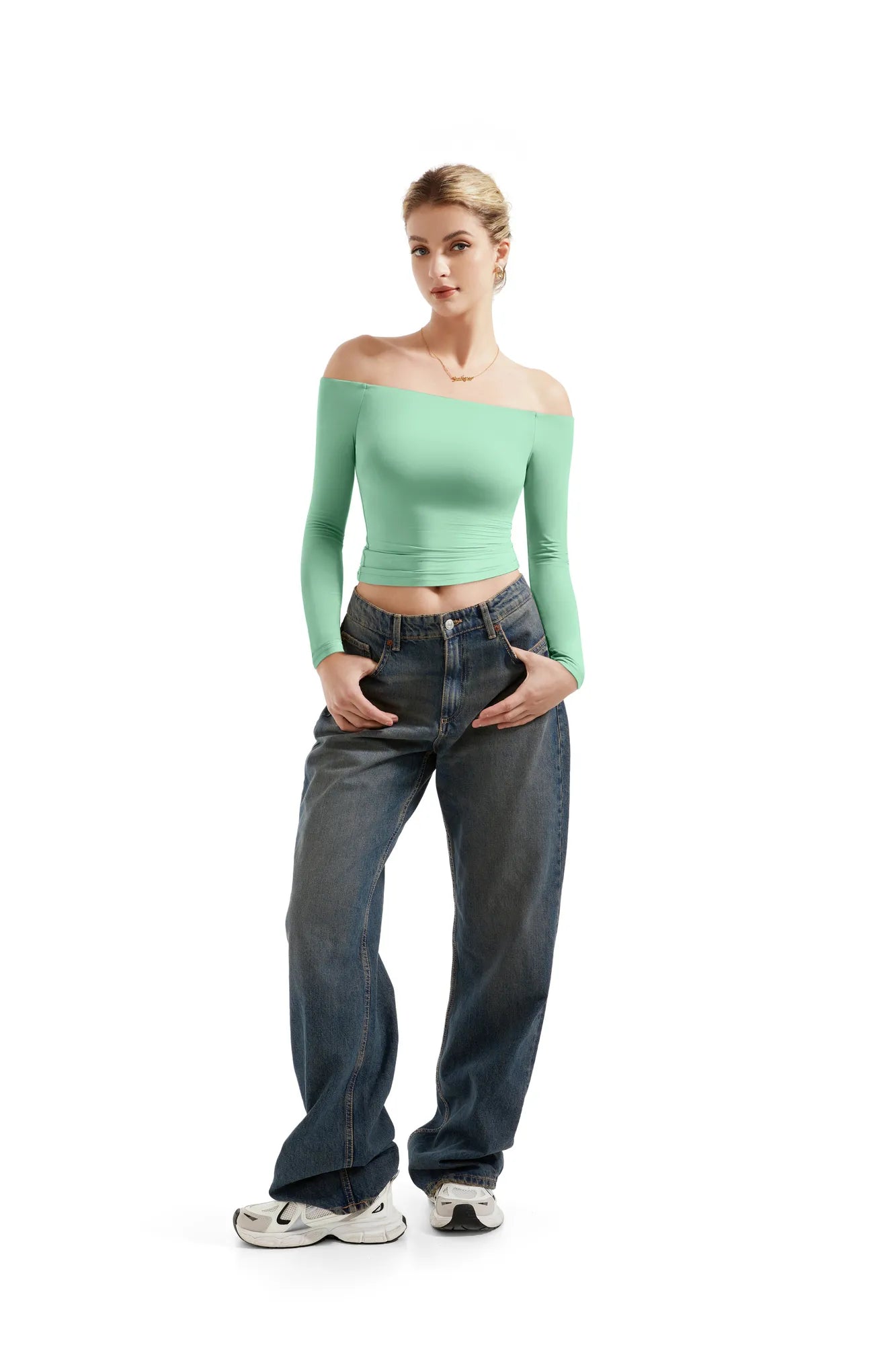 Buttery Soft Off Shoulder Shirt - Long Sleeve