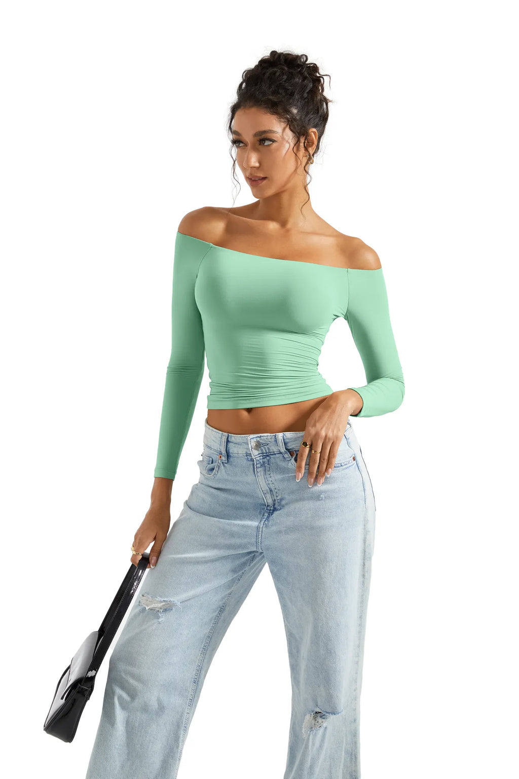 Buttery Soft Off Shoulder Shirt - Long Sleeve