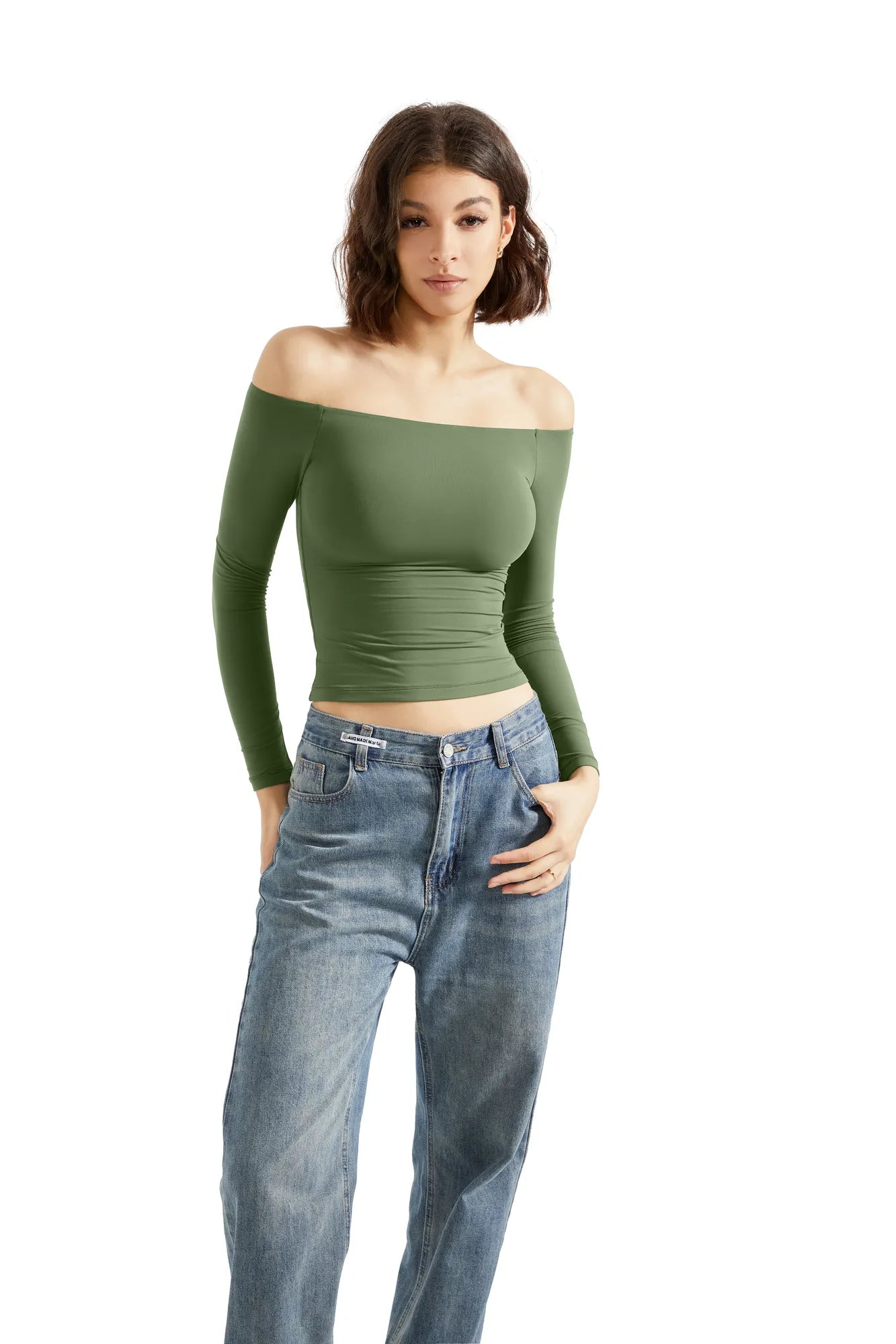 Buttery Soft Off Shoulder Shirt - Long Sleeve