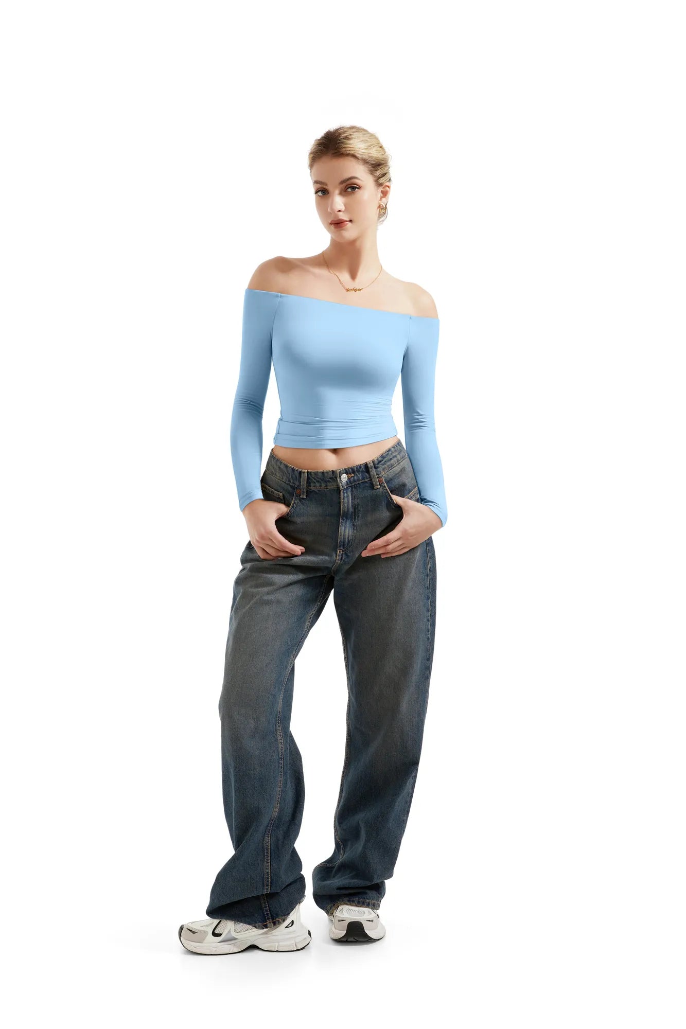 Buttery Soft Off Shoulder Shirt - Long Sleeve