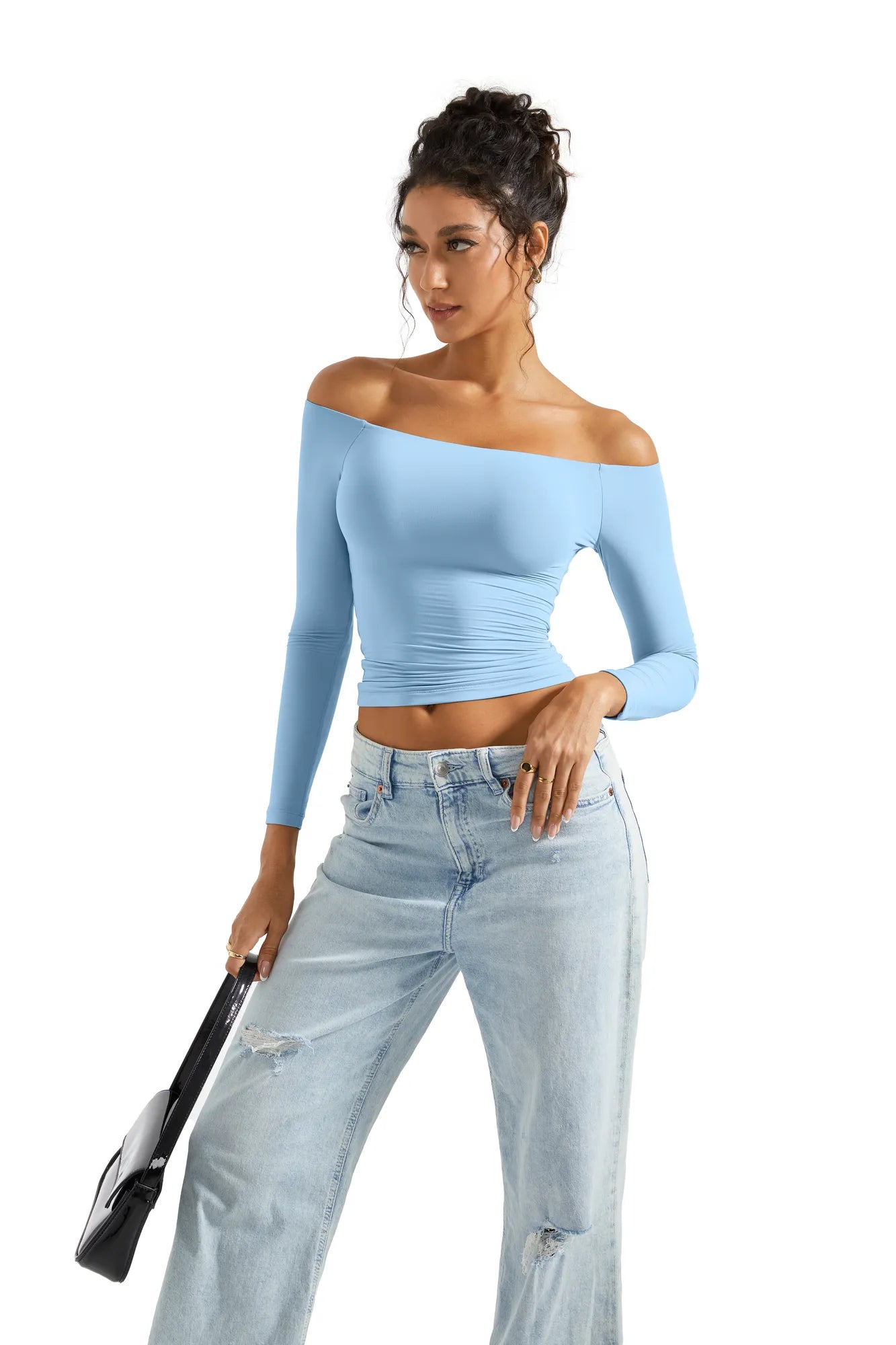 Buttery Soft Off Shoulder Shirt - Long Sleeve