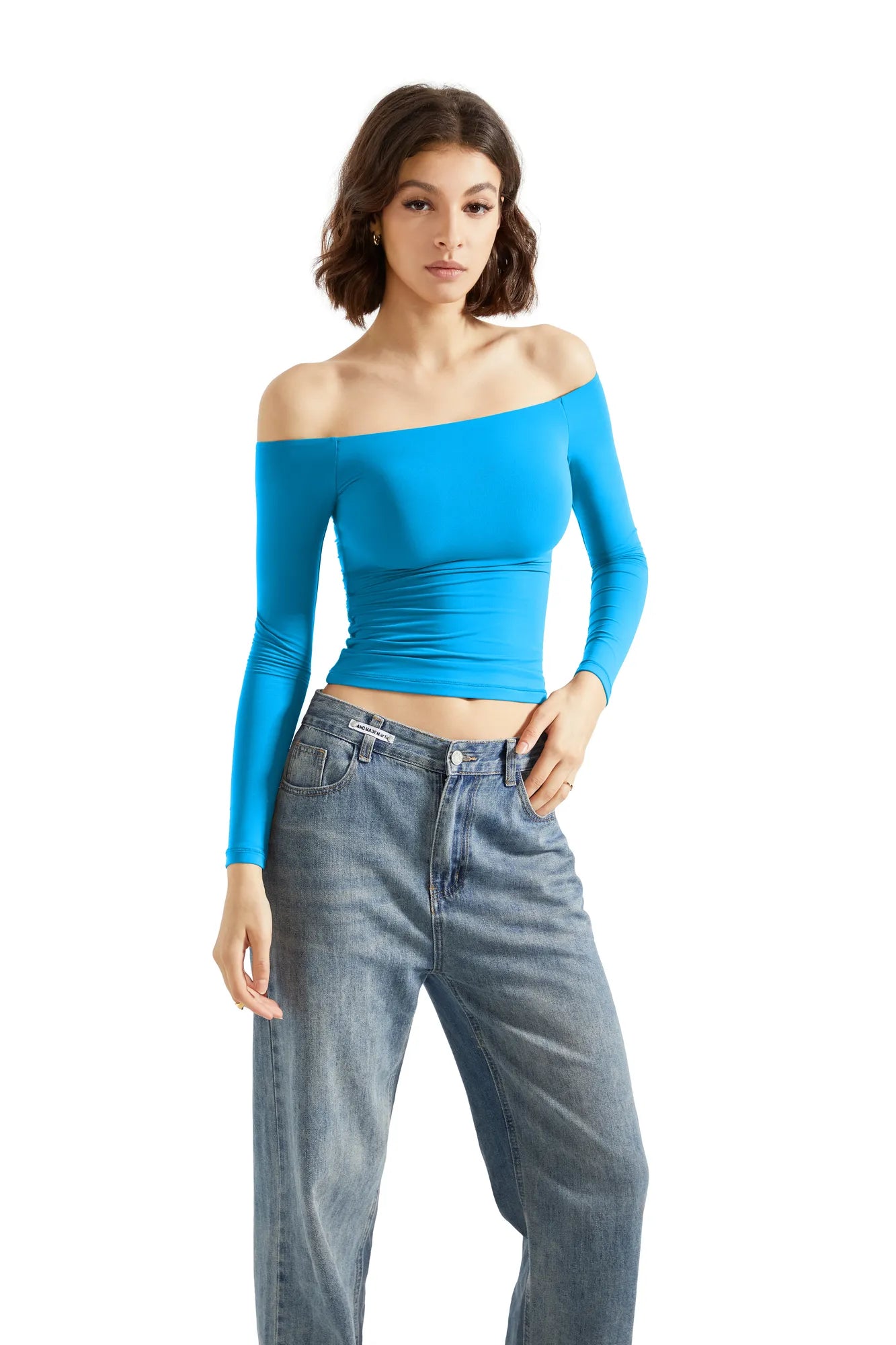 Buttery Soft Off Shoulder Shirt - Long Sleeve