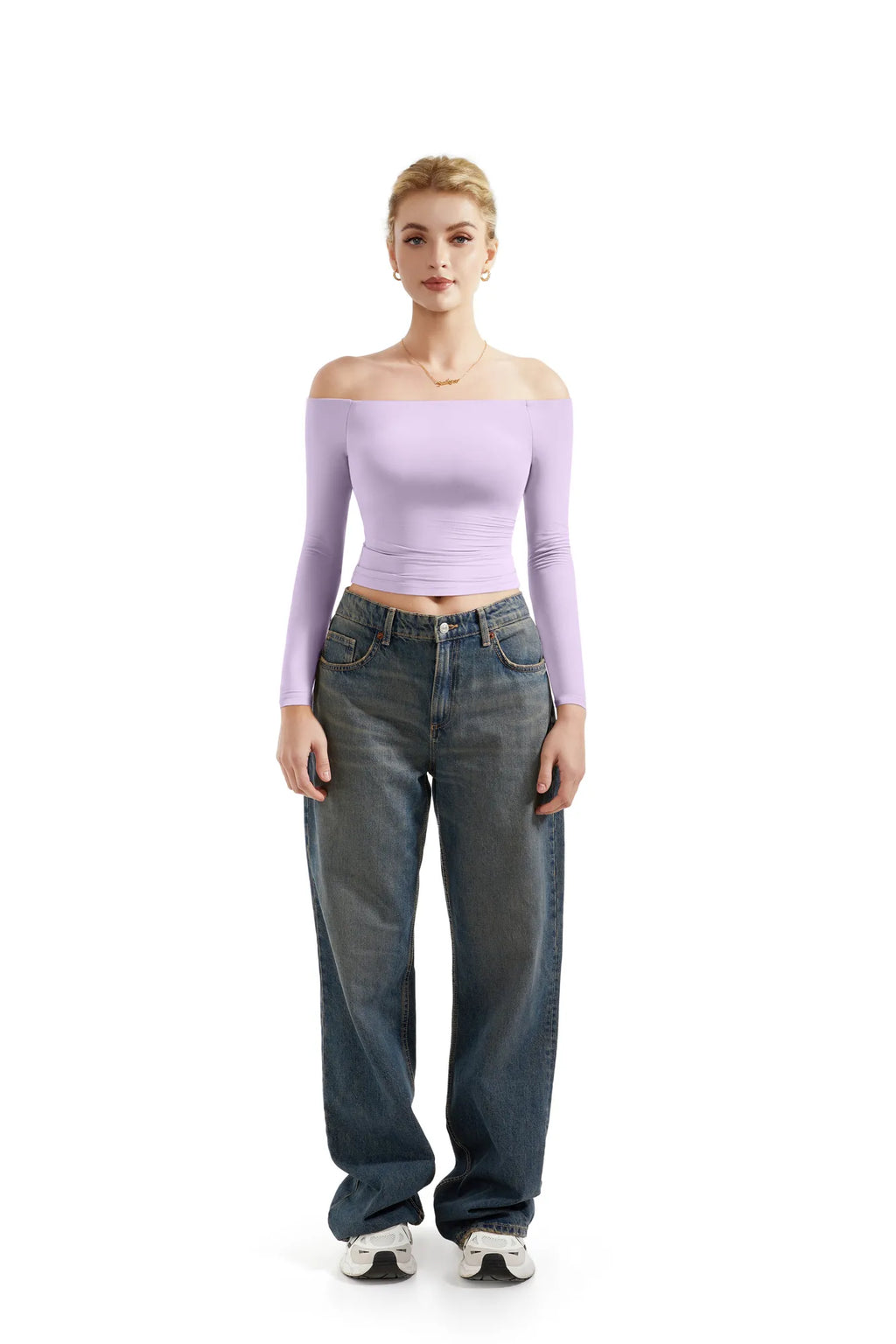 Buttery Soft Off Shoulder Shirt - Long Sleeve