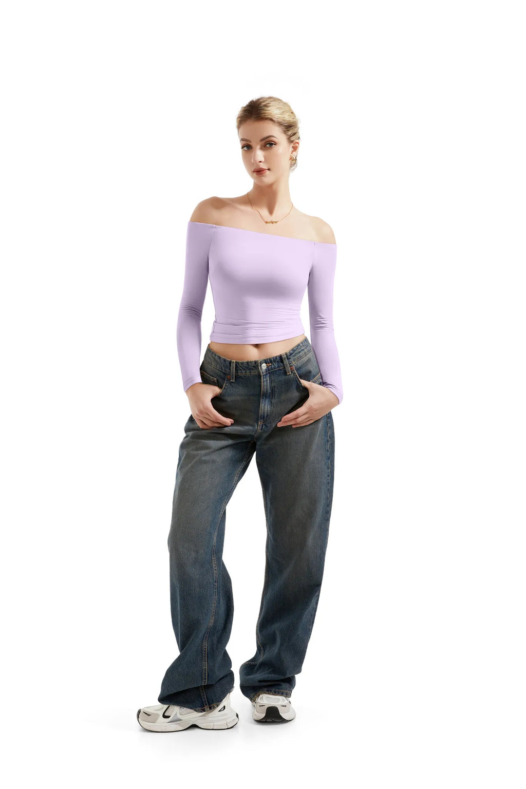 Buttery Soft Off Shoulder Shirt - Long Sleeve