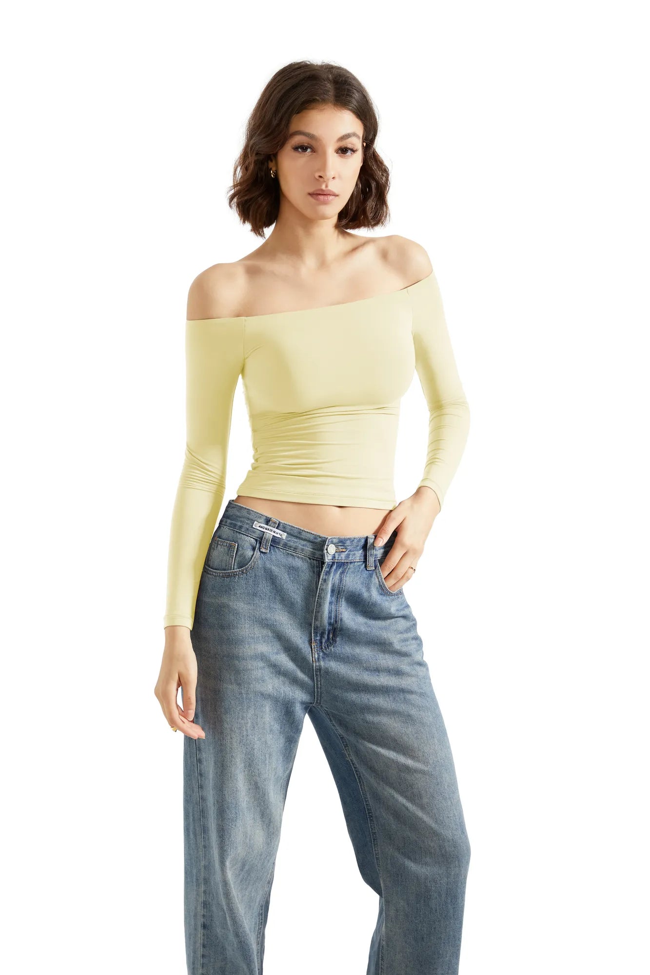 Buttery Soft Off Shoulder Shirt - Long Sleeve