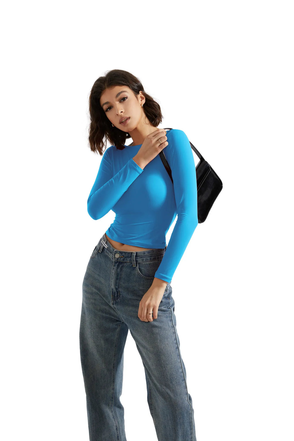 Buttery Soft Open Back Shirt - Long Sleeve