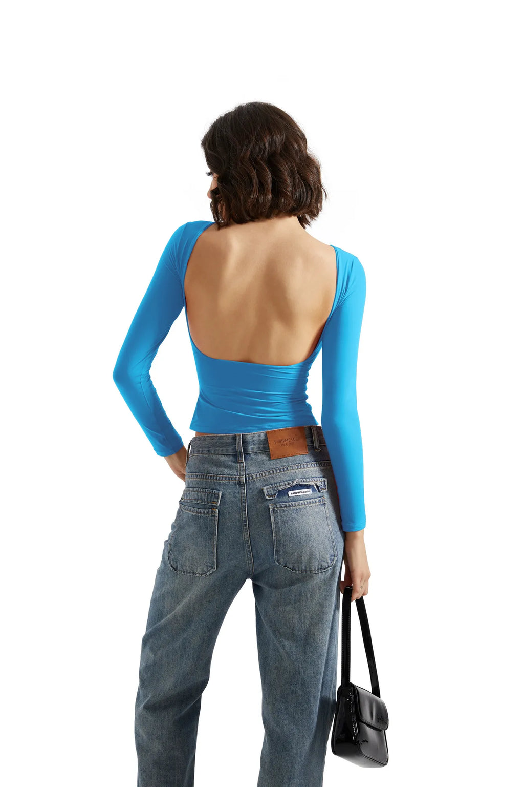 Buttery Soft Open Back Shirt - Long Sleeve