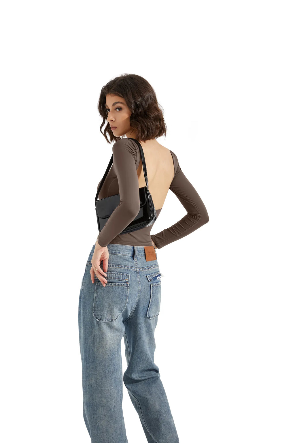 Buttery Soft Open Back Shirt - Long Sleeve
