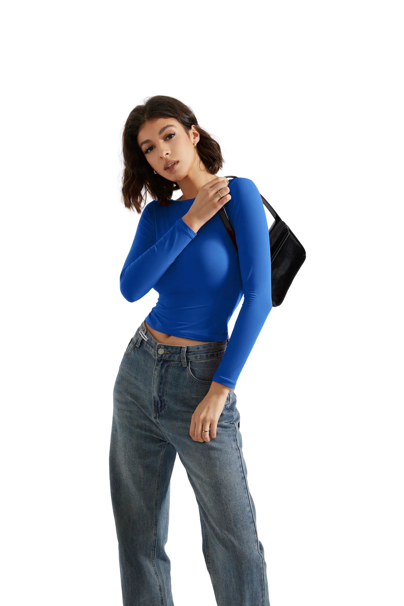 Buttery Soft Open Back Shirt - Long Sleeve