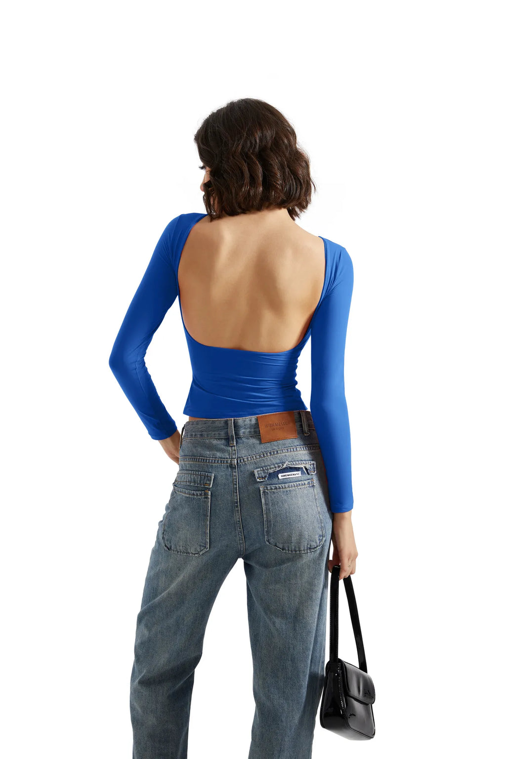 Buttery Soft Open Back Shirt - Long Sleeve