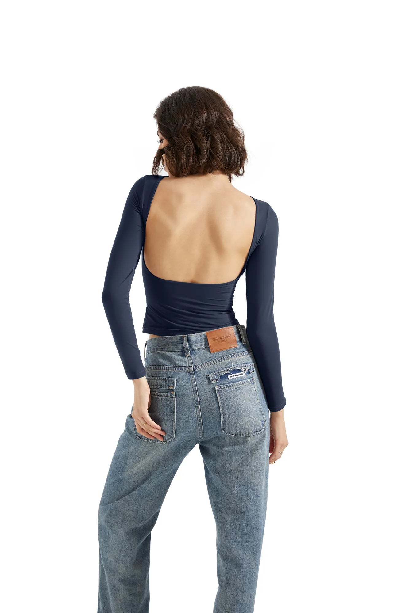 Buttery Soft Open Back Shirt - Long Sleeve