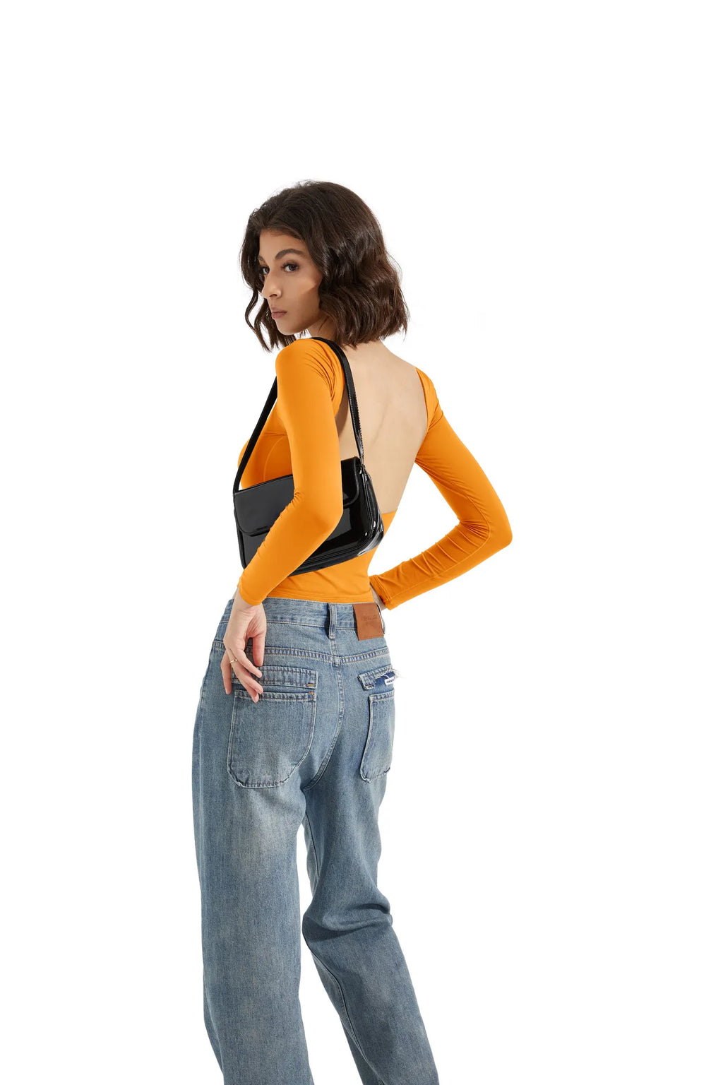 Buttery Soft Open Back Shirt - Long Sleeve