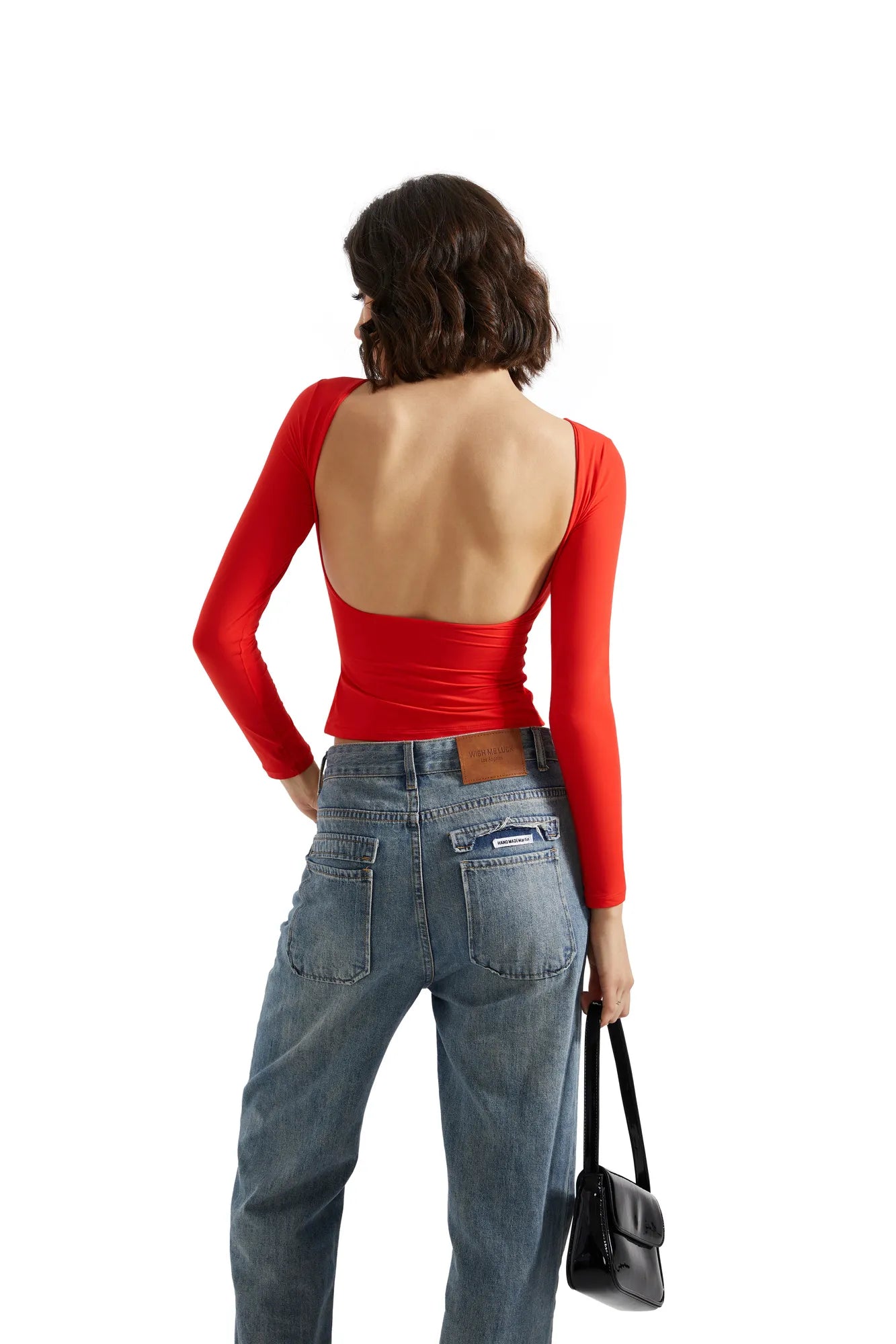 Buttery Soft Open Back Shirt - Long Sleeve