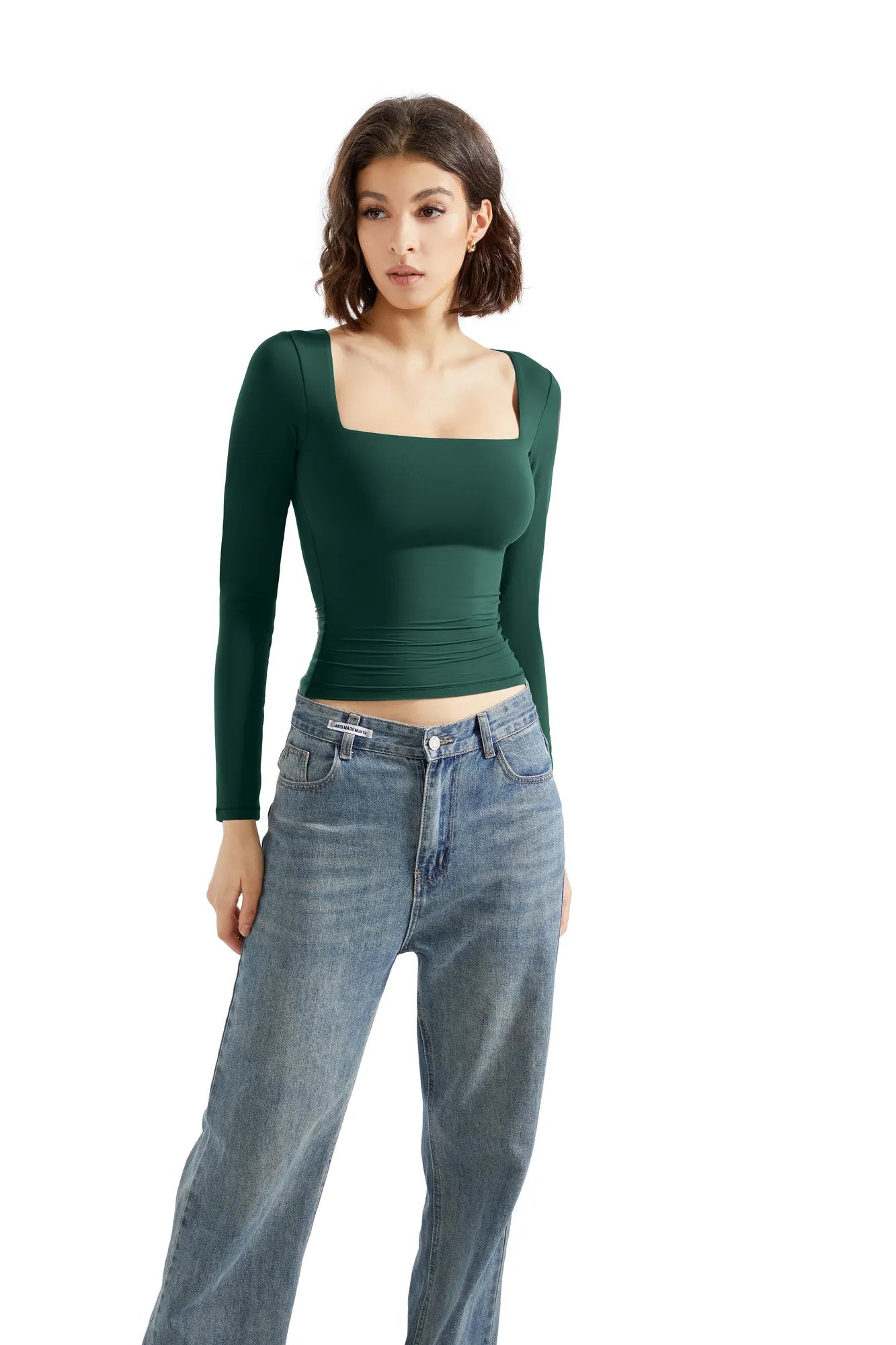 Buttery Soft Square Neck Shirt - Long Sleeve