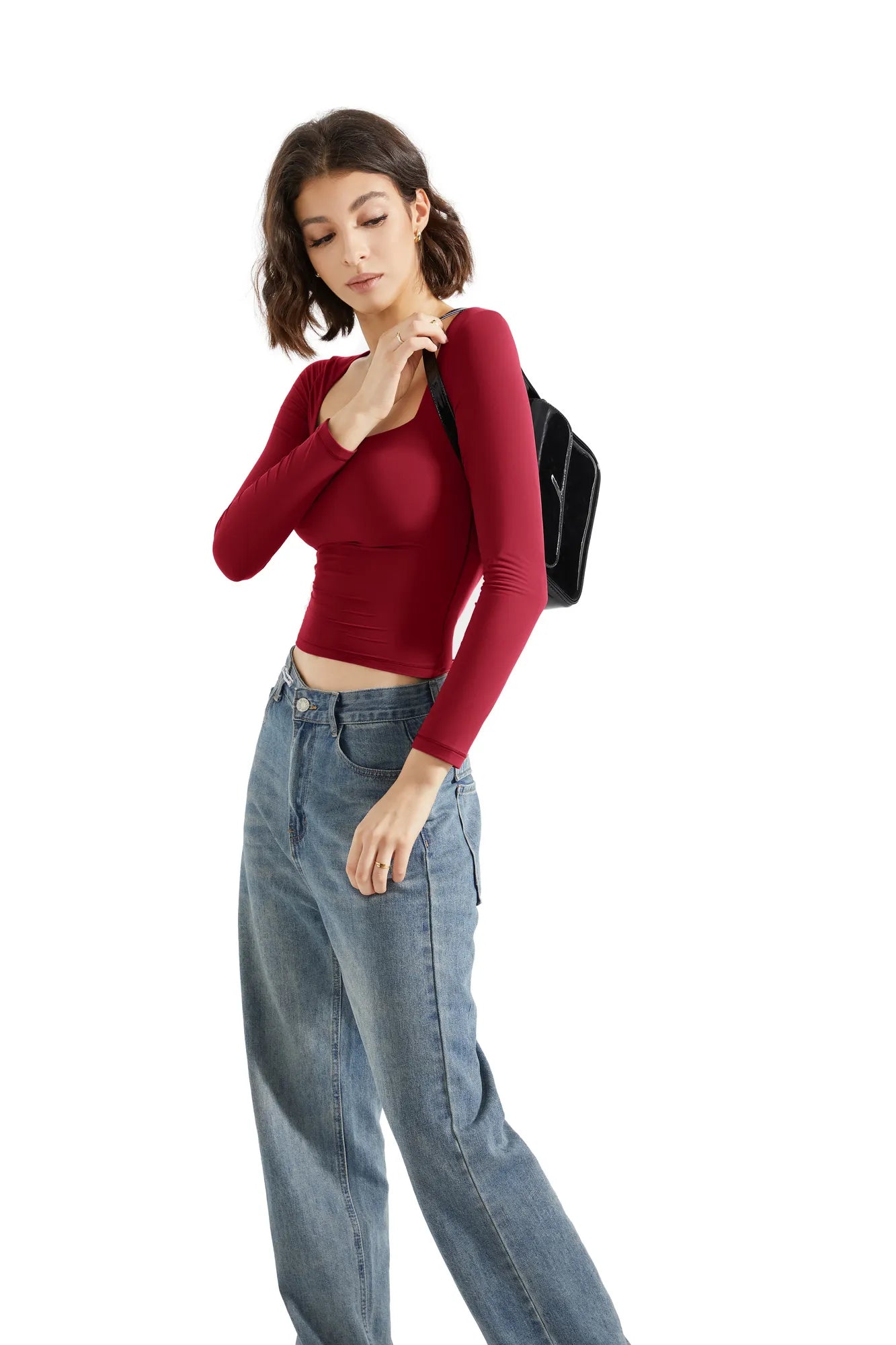 Buttery Soft Square Neck Shirt - Long Sleeve