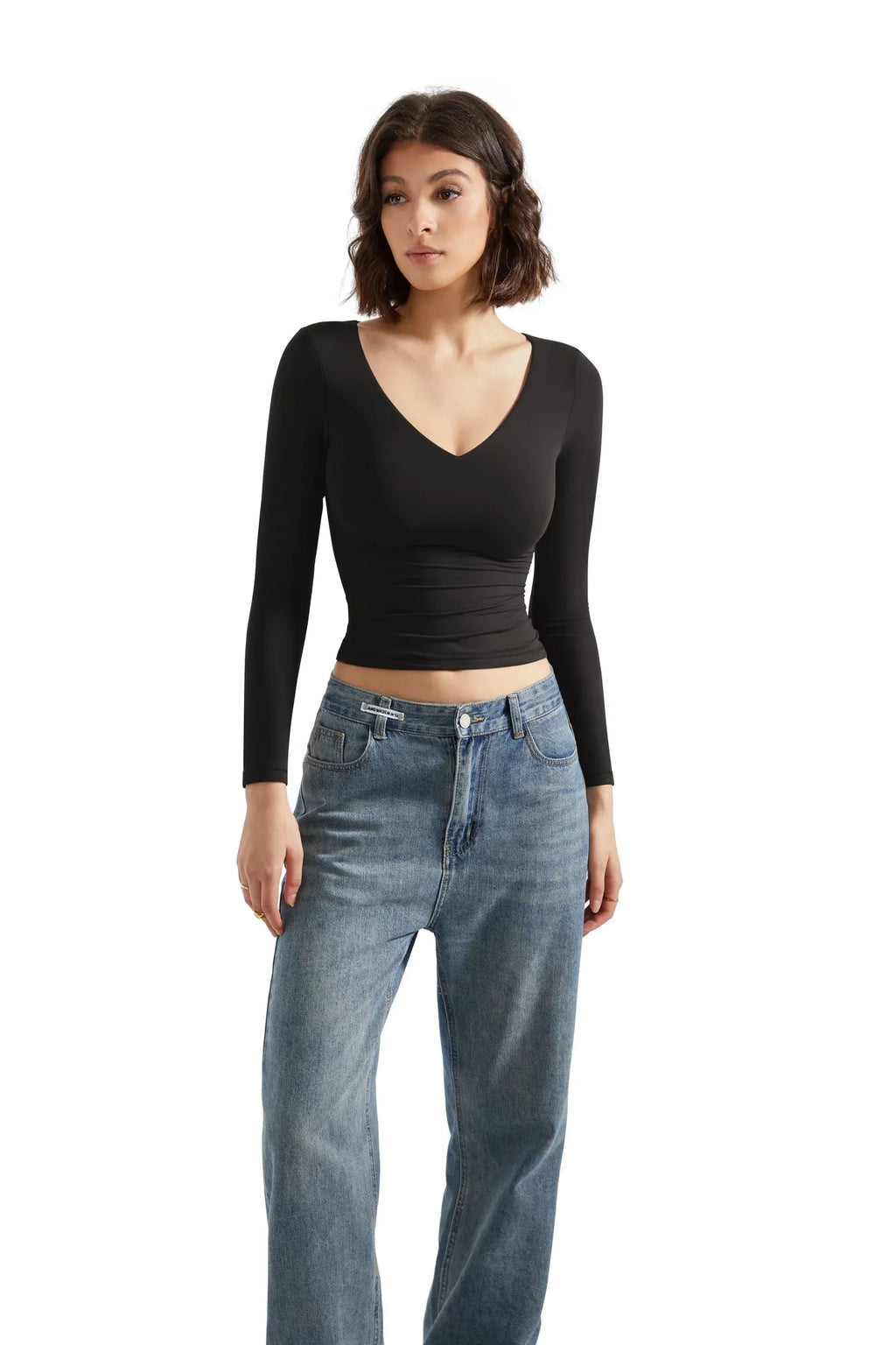 Buttery Soft V Neck Shirt - Long Sleeve