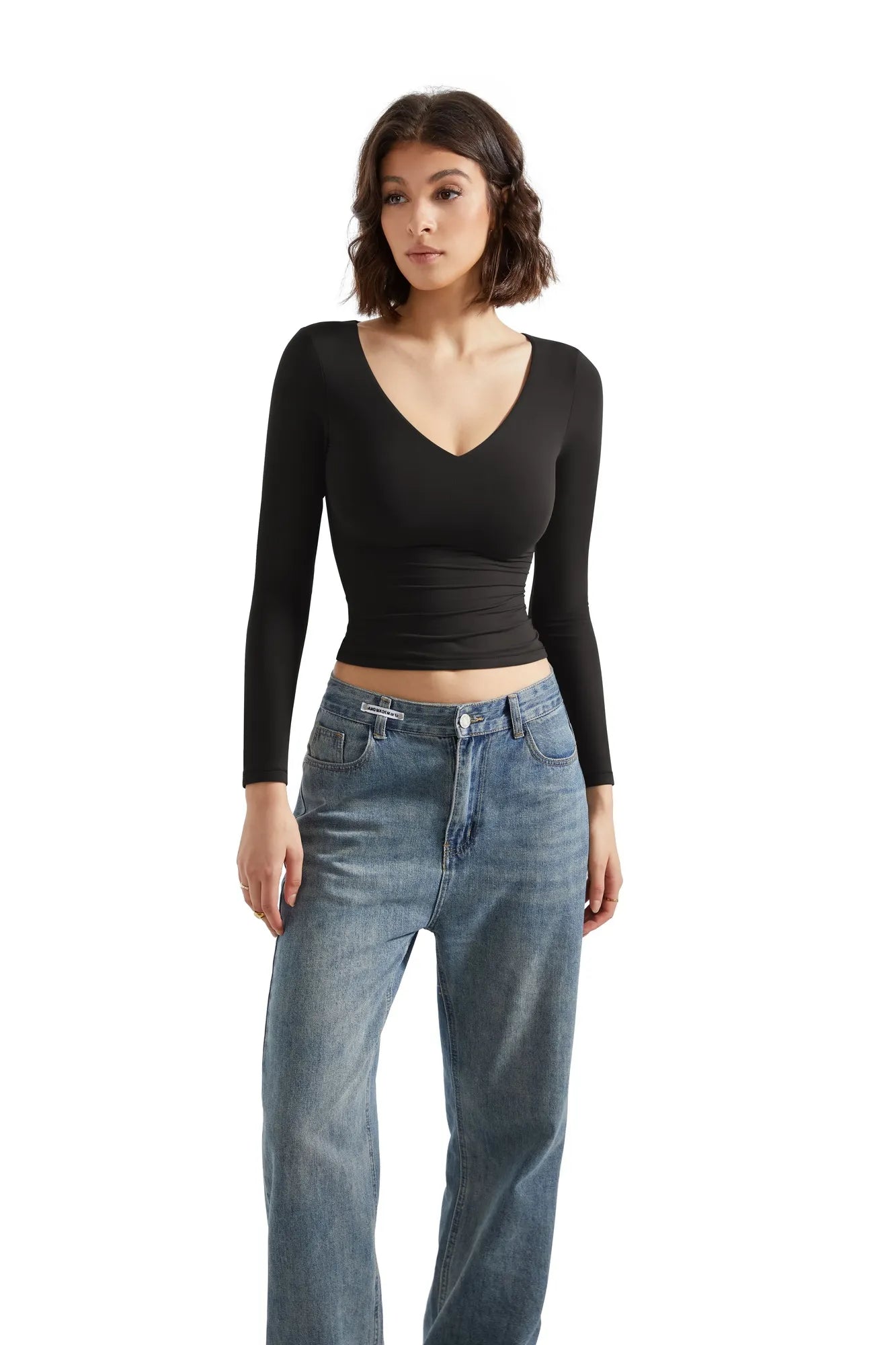 Buttery Soft V Neck Shirt - Long Sleeve