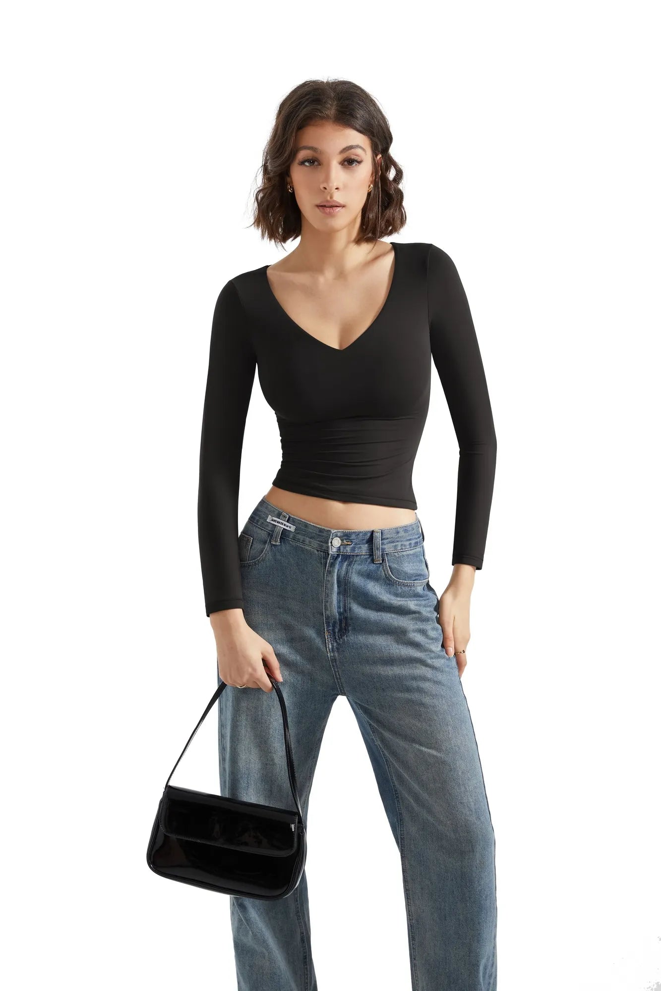 Buttery Soft V Neck Shirt - Long Sleeve