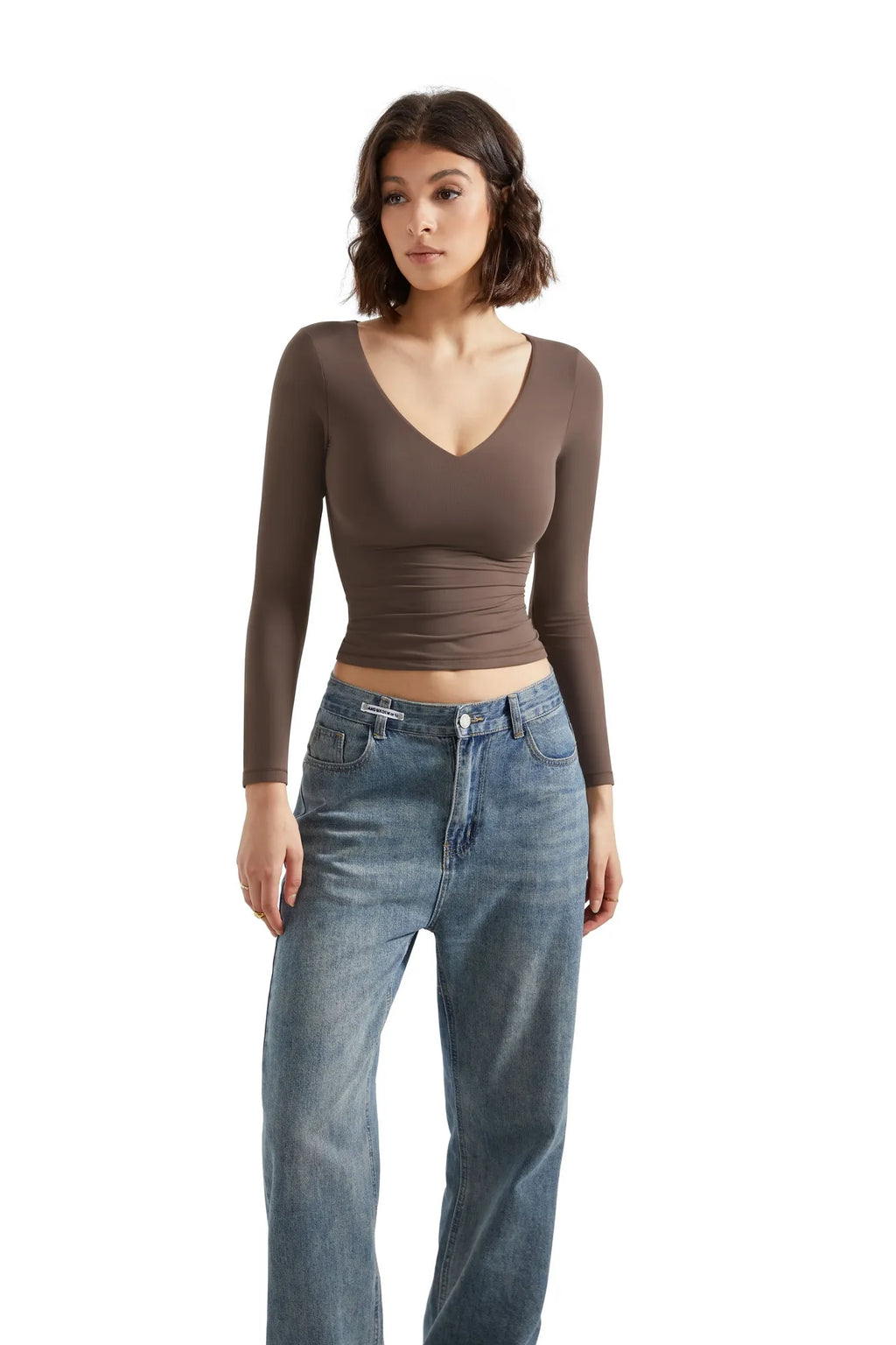 Buttery Soft V Neck Shirt - Long Sleeve