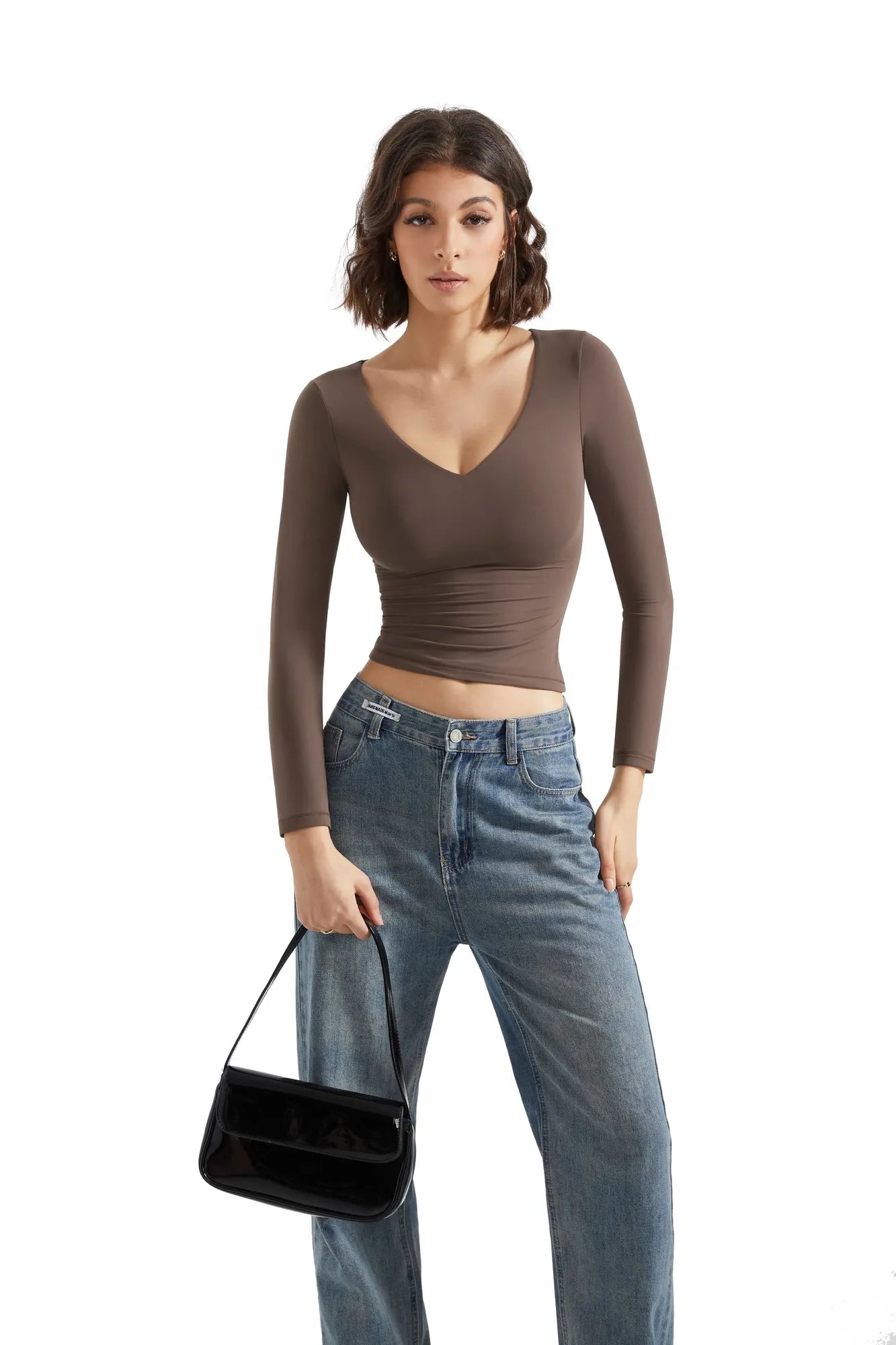 Buttery Soft V Neck Shirt - Long Sleeve