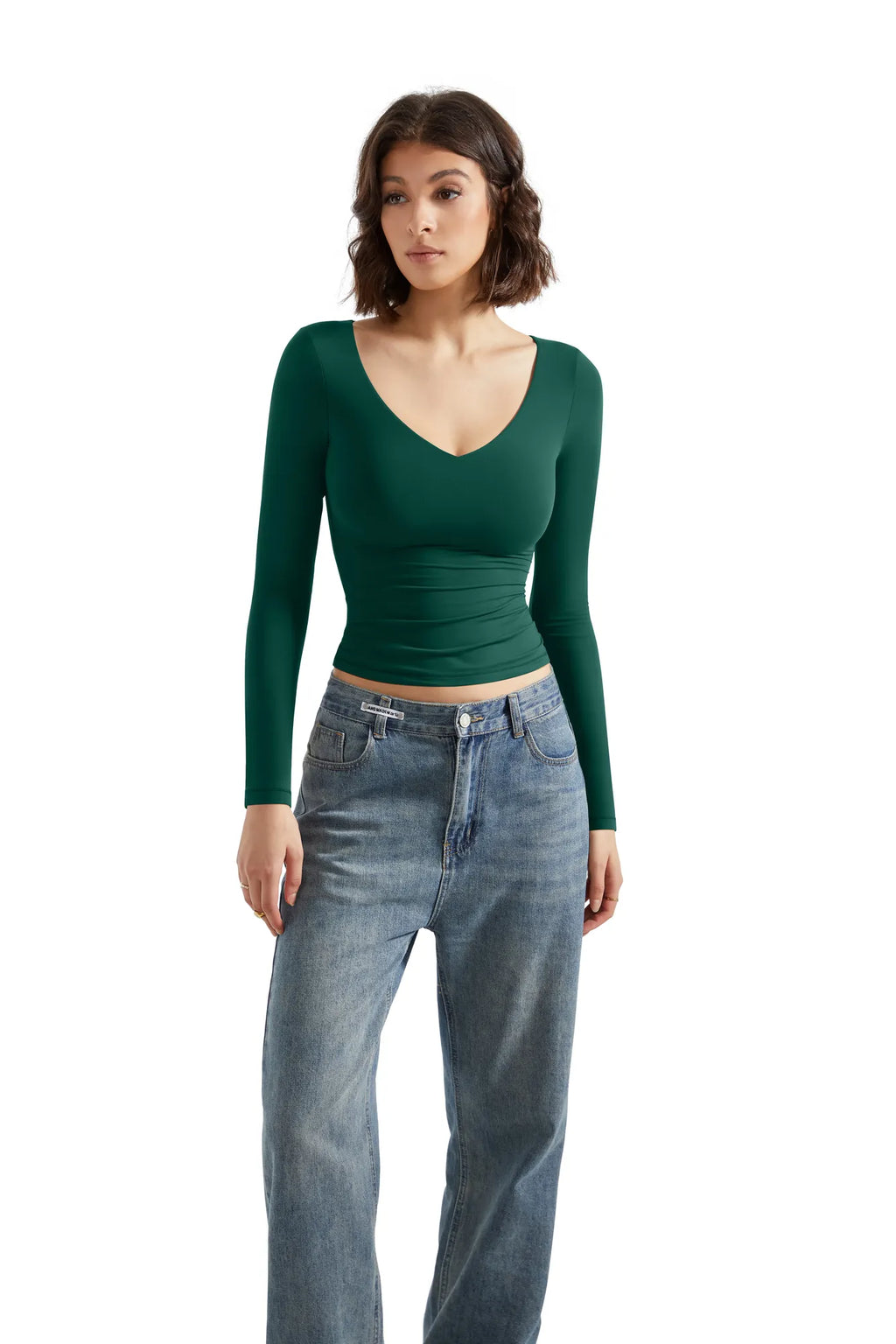 Buttery Soft V Neck Shirt - Long Sleeve