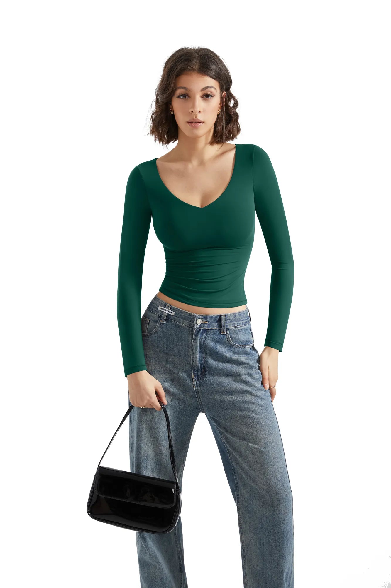 Buttery Soft V Neck Shirt - Long Sleeve