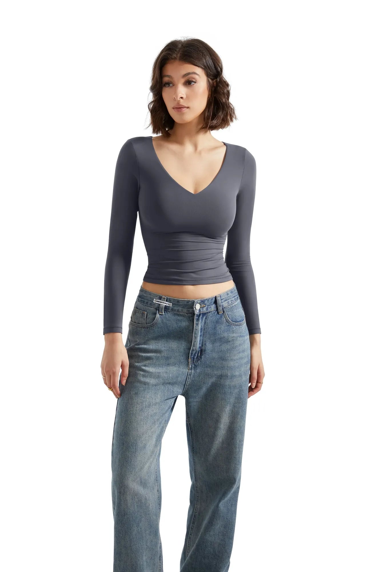 Buttery Soft V Neck Shirt - Long Sleeve