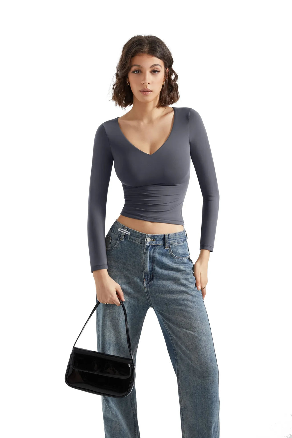 Buttery Soft V Neck Shirt - Long Sleeve