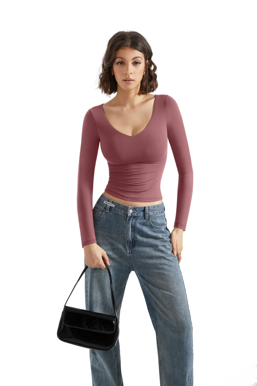Buttery Soft V Neck Shirt - Long Sleeve