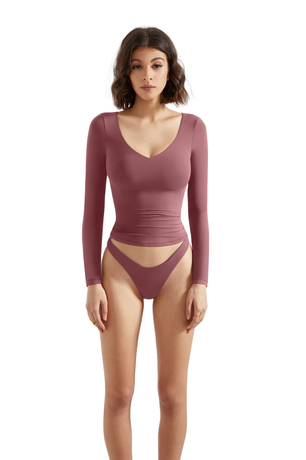 Buttery Soft V Neck Shirt - Long Sleeve