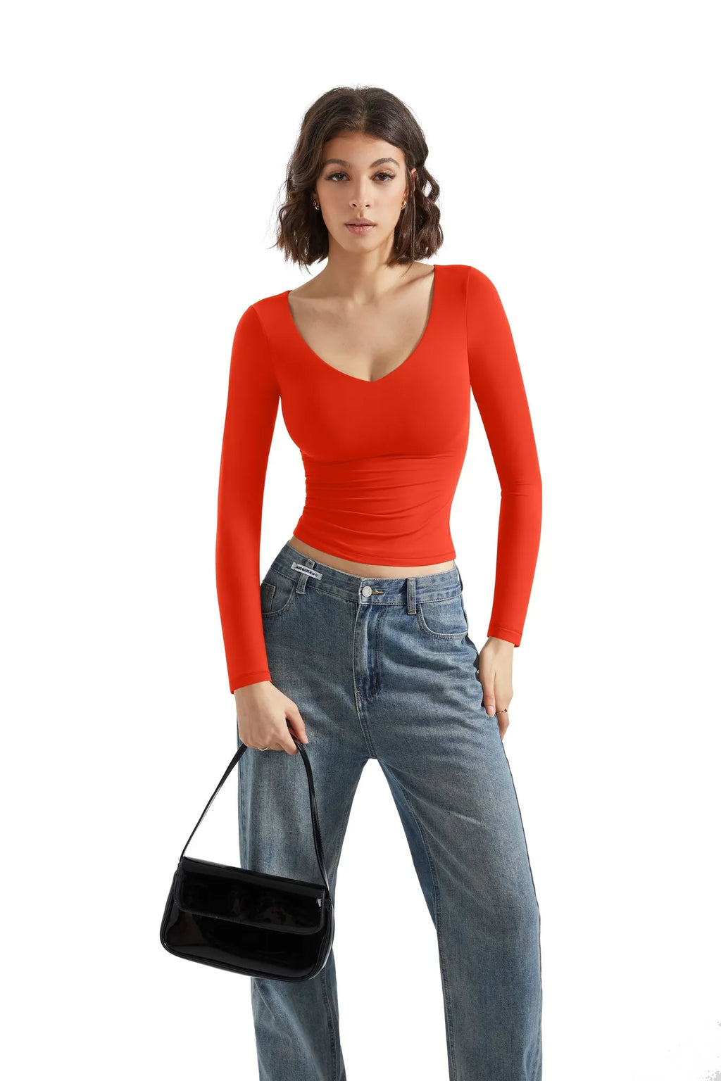 Buttery Soft V Neck Shirt - Long Sleeve