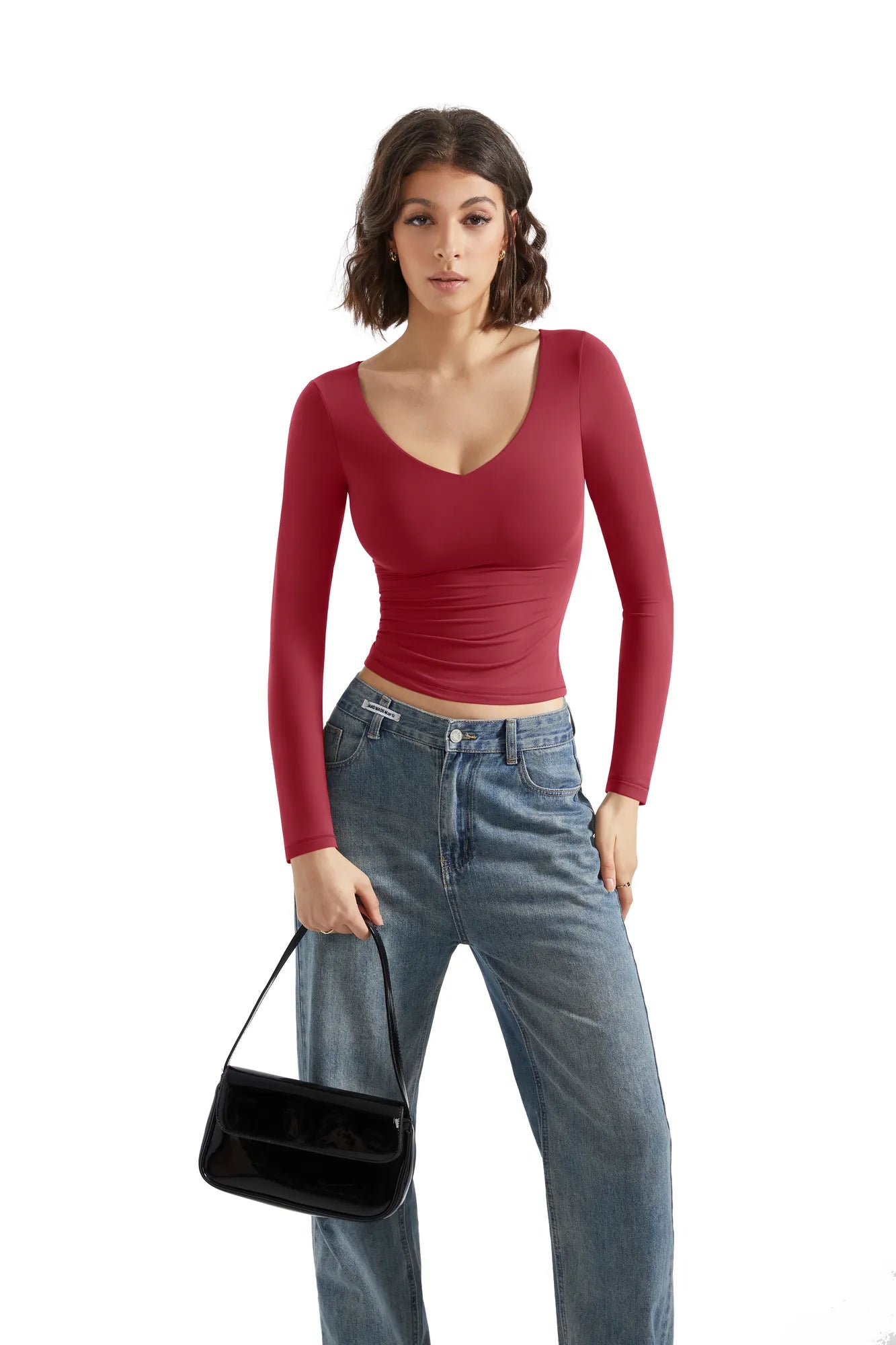 Buttery Soft V Neck Shirt - Long Sleeve