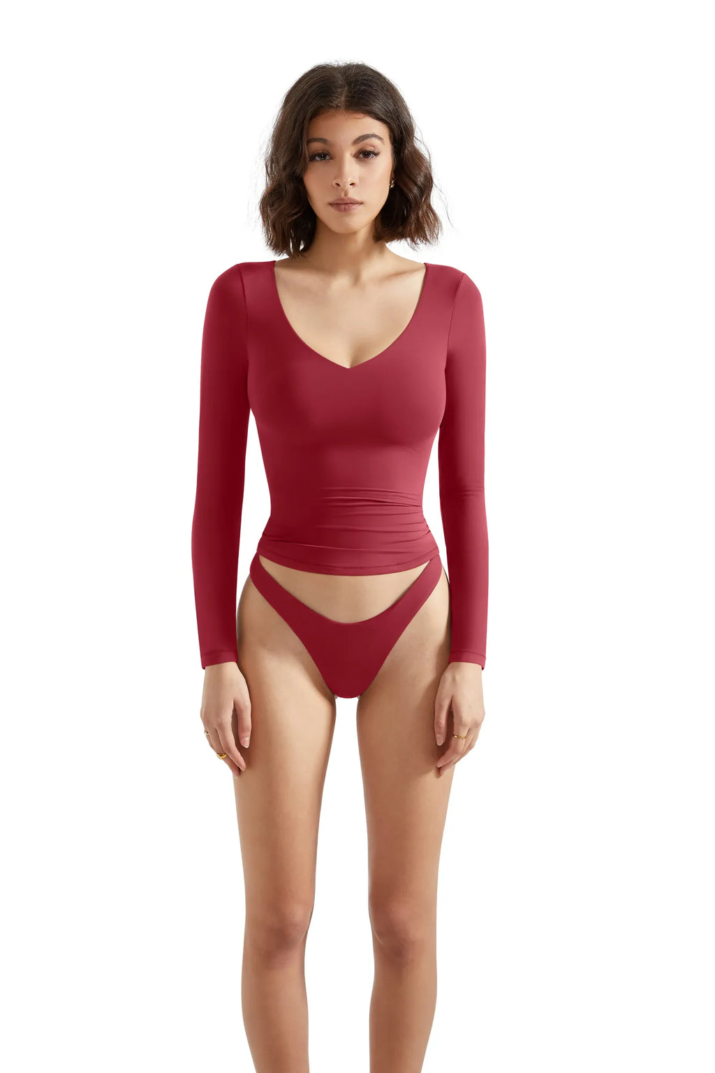 Buttery Soft V Neck Shirt - Long Sleeve