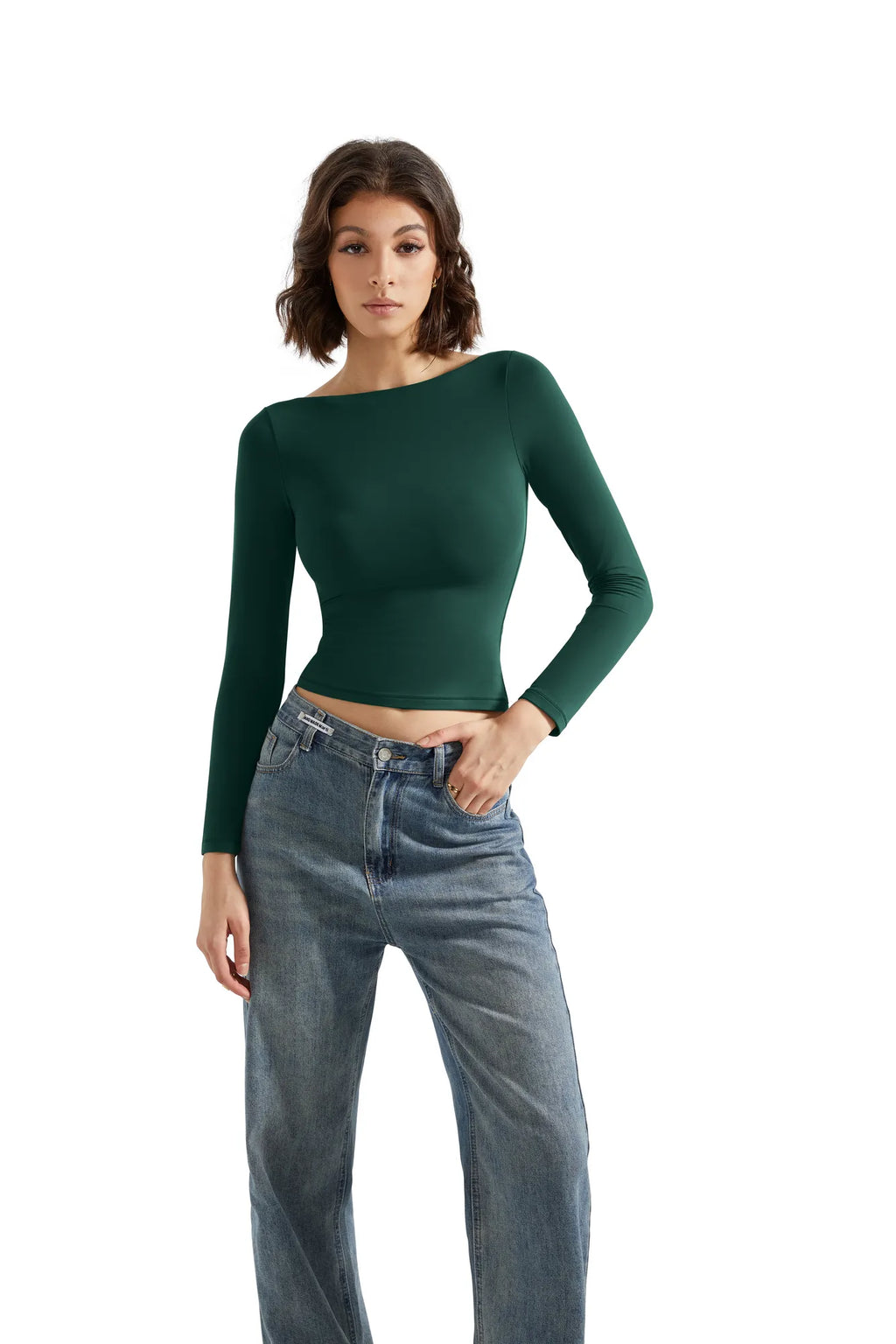 Buttery Soft Boat Neck Shirt - Long Sleeve