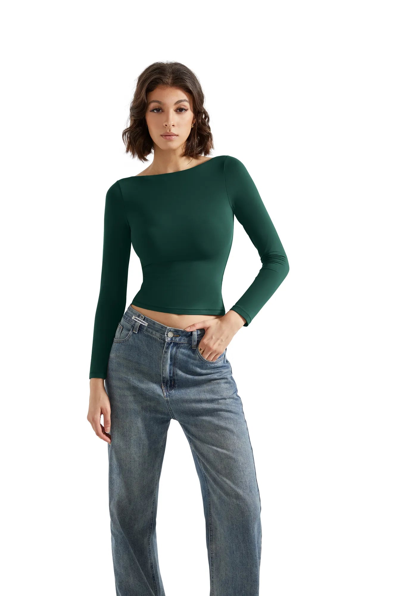 Buttery Soft Boat Neck Shirt - Long Sleeve