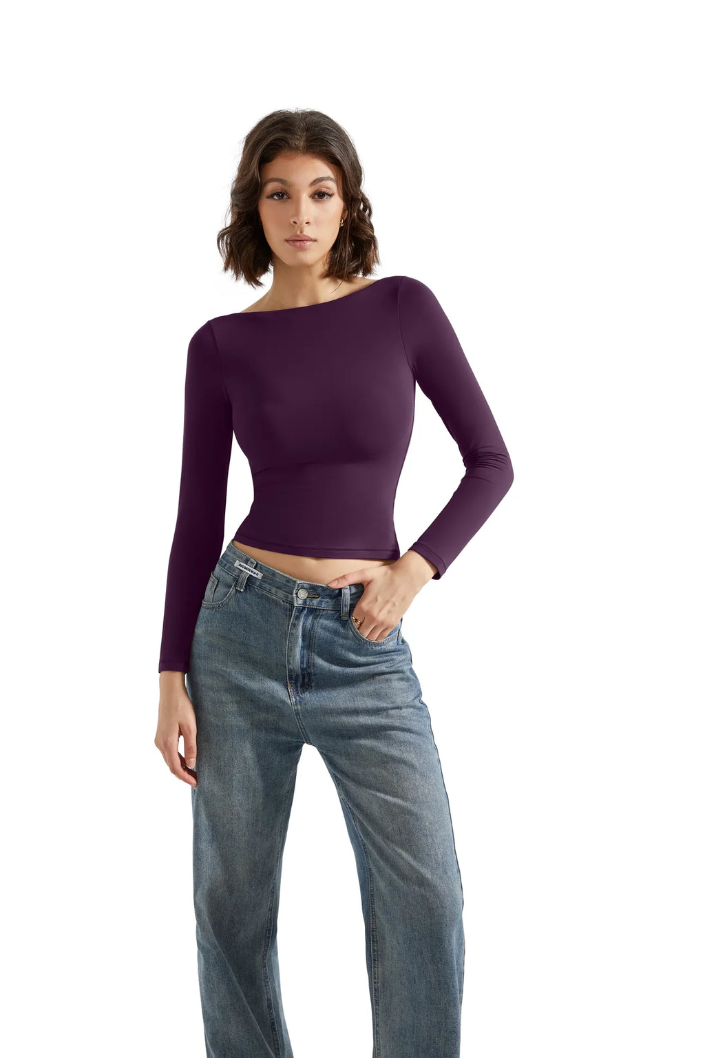 Buttery Soft Boat Neck Shirt - Long Sleeve