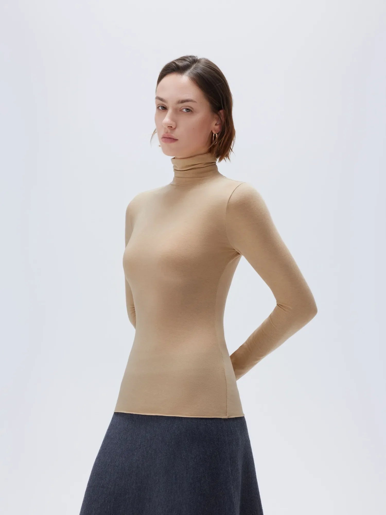Cloud Cashmere Turtleneck Shirt - Long Sleeve