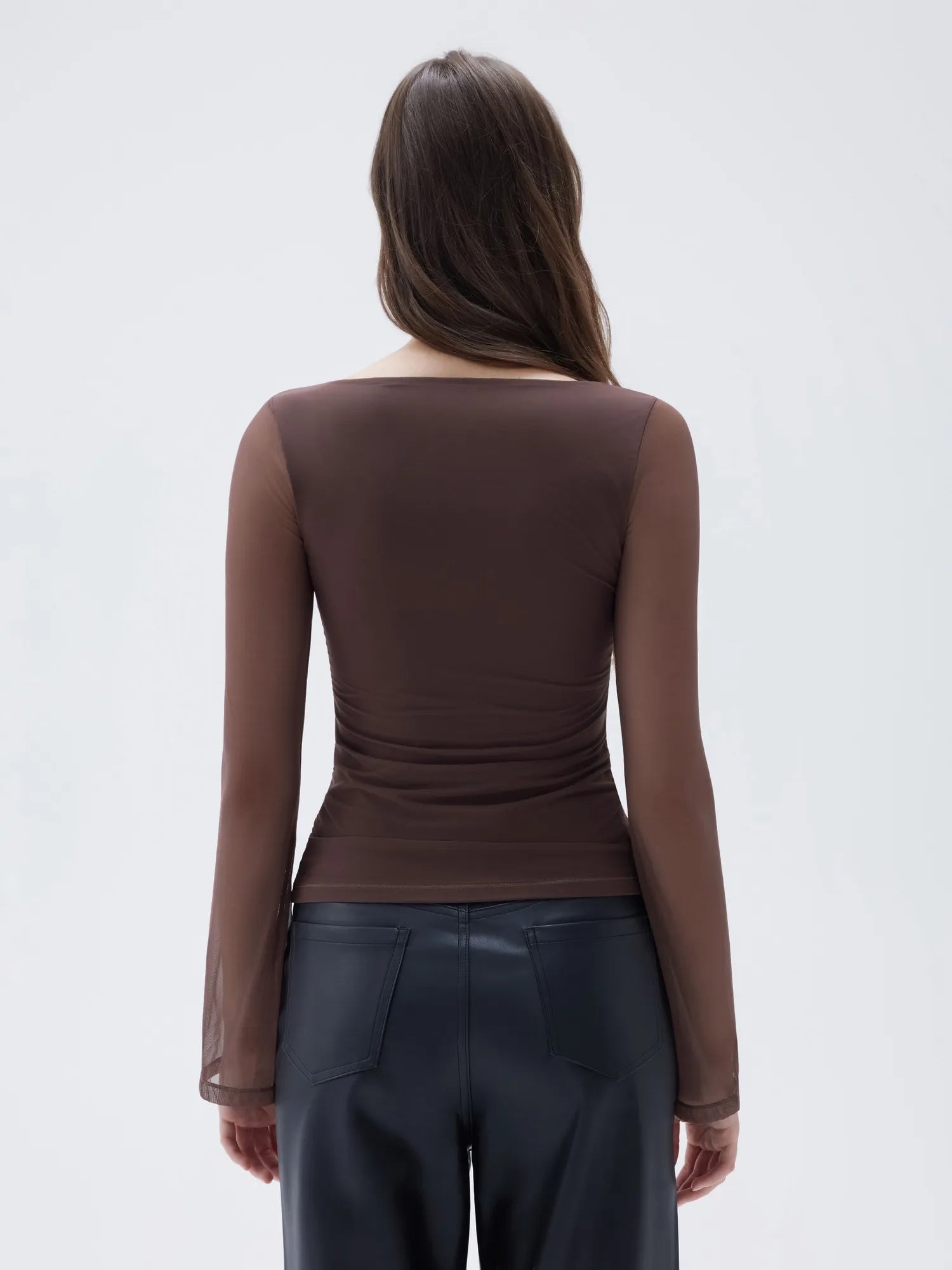 Mesh Boat Neck Shirt - Bell Long Sleeve