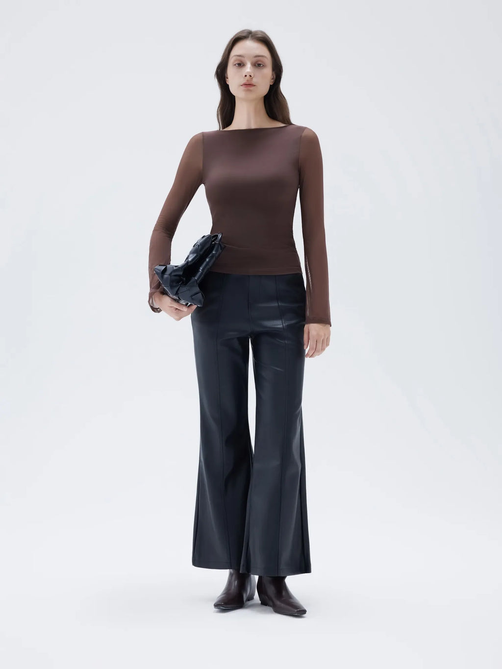 Mesh Boat Neck Shirt - Bell Long Sleeve