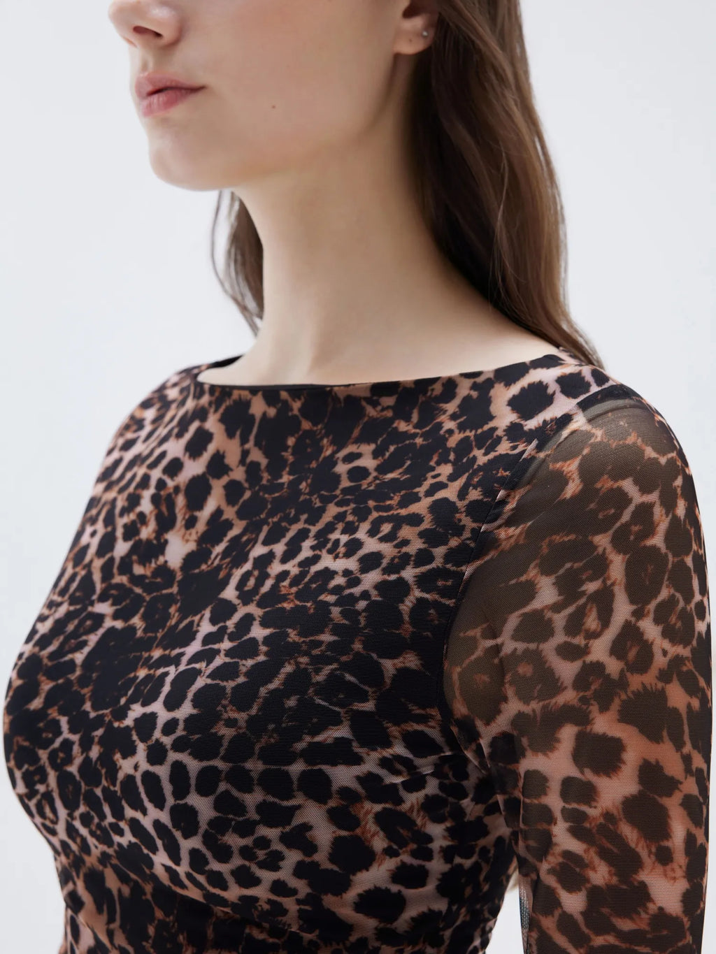 Mesh Boat Neck Shirt - Bell Long Sleeve