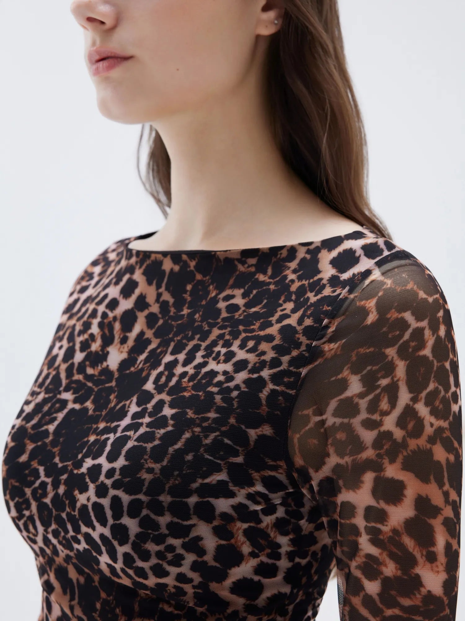 Mesh Boat Neck Shirt - Bell Long Sleeve