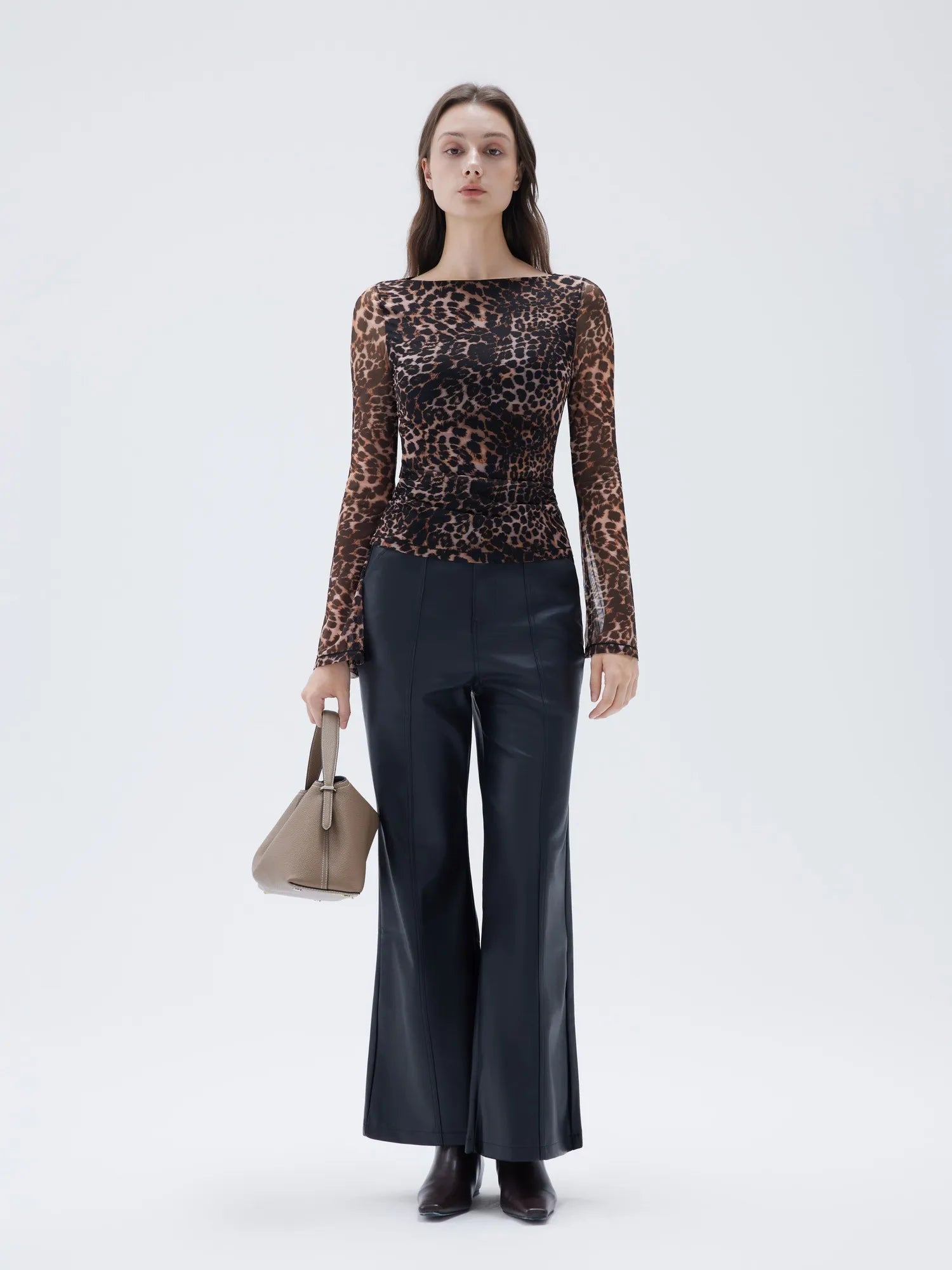 Mesh Boat Neck Shirt - Bell Long Sleeve
