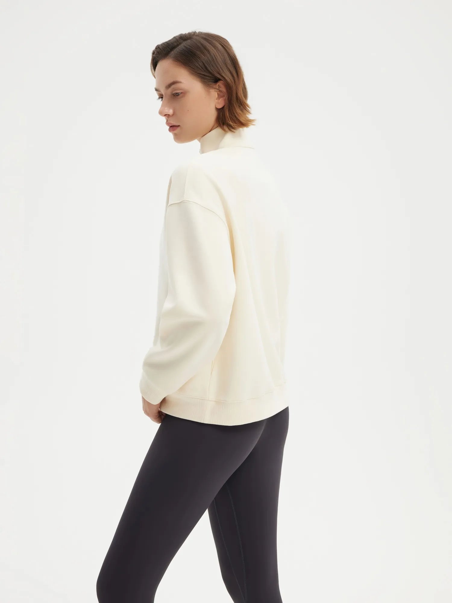 Half Zip Stand Collar Sweatshirt