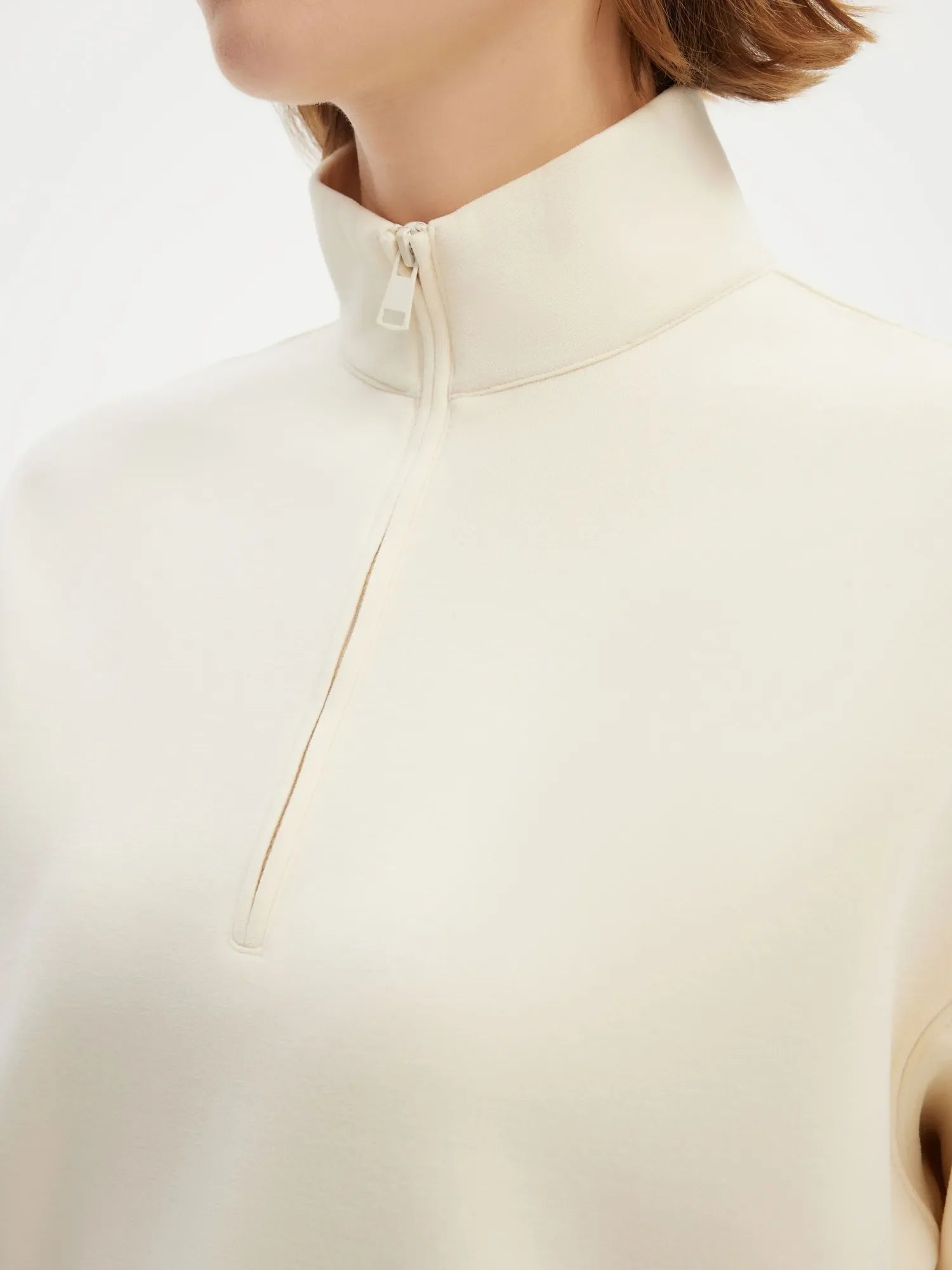 Half Zip Stand Collar Sweatshirt
