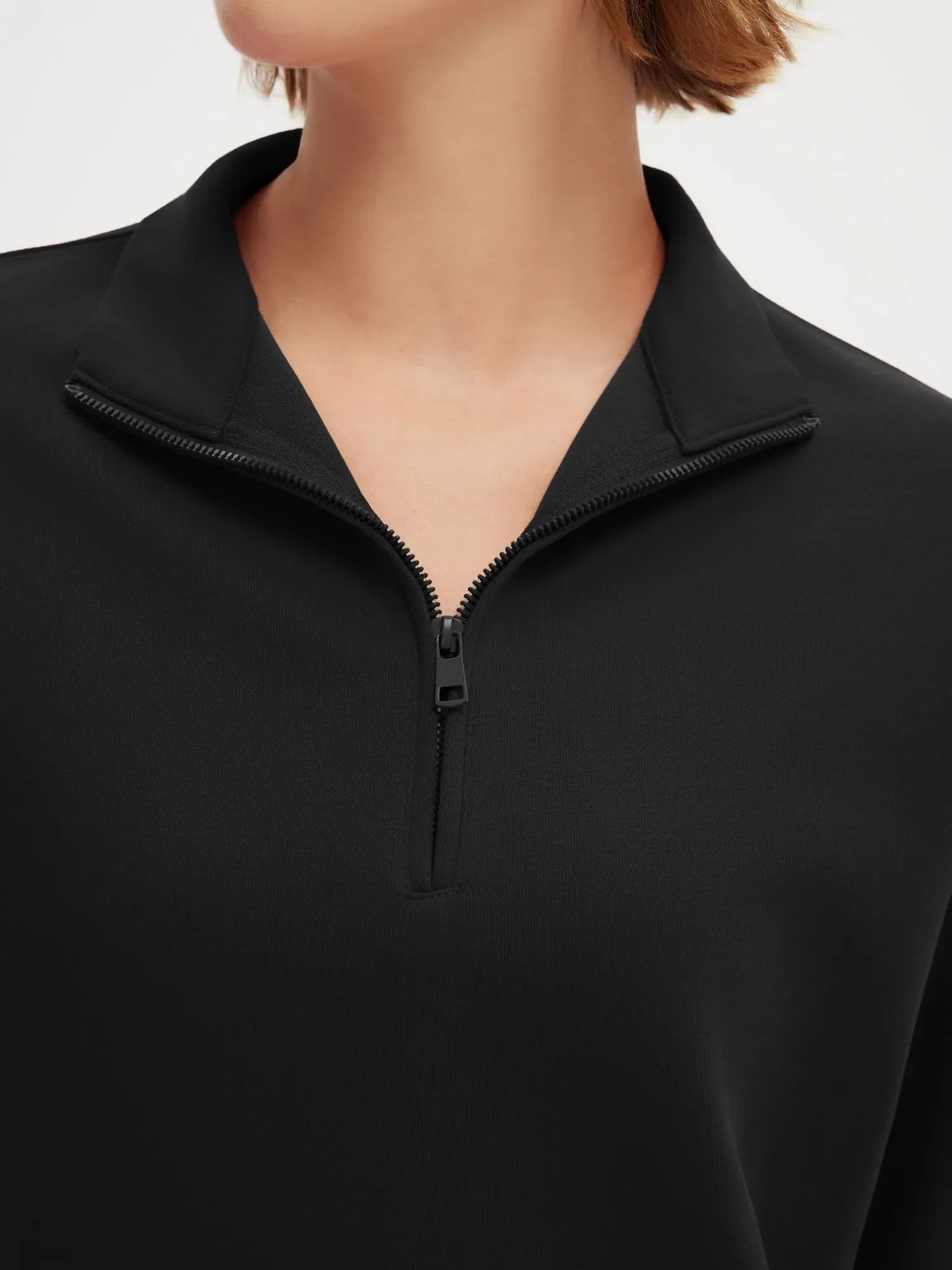 Half Zip Stand Collar Sweatshirt