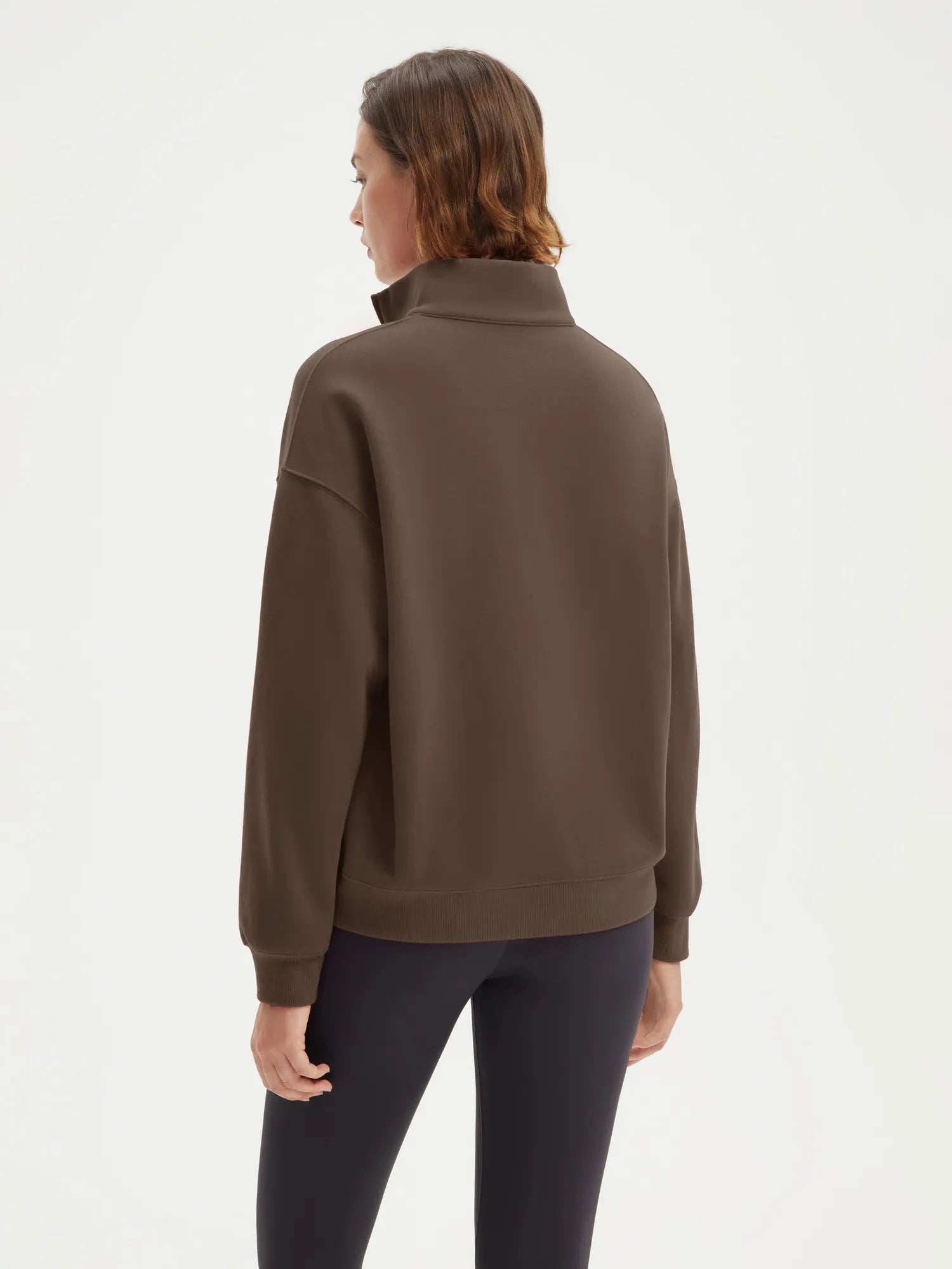 Half Zip Stand Collar Sweatshirt